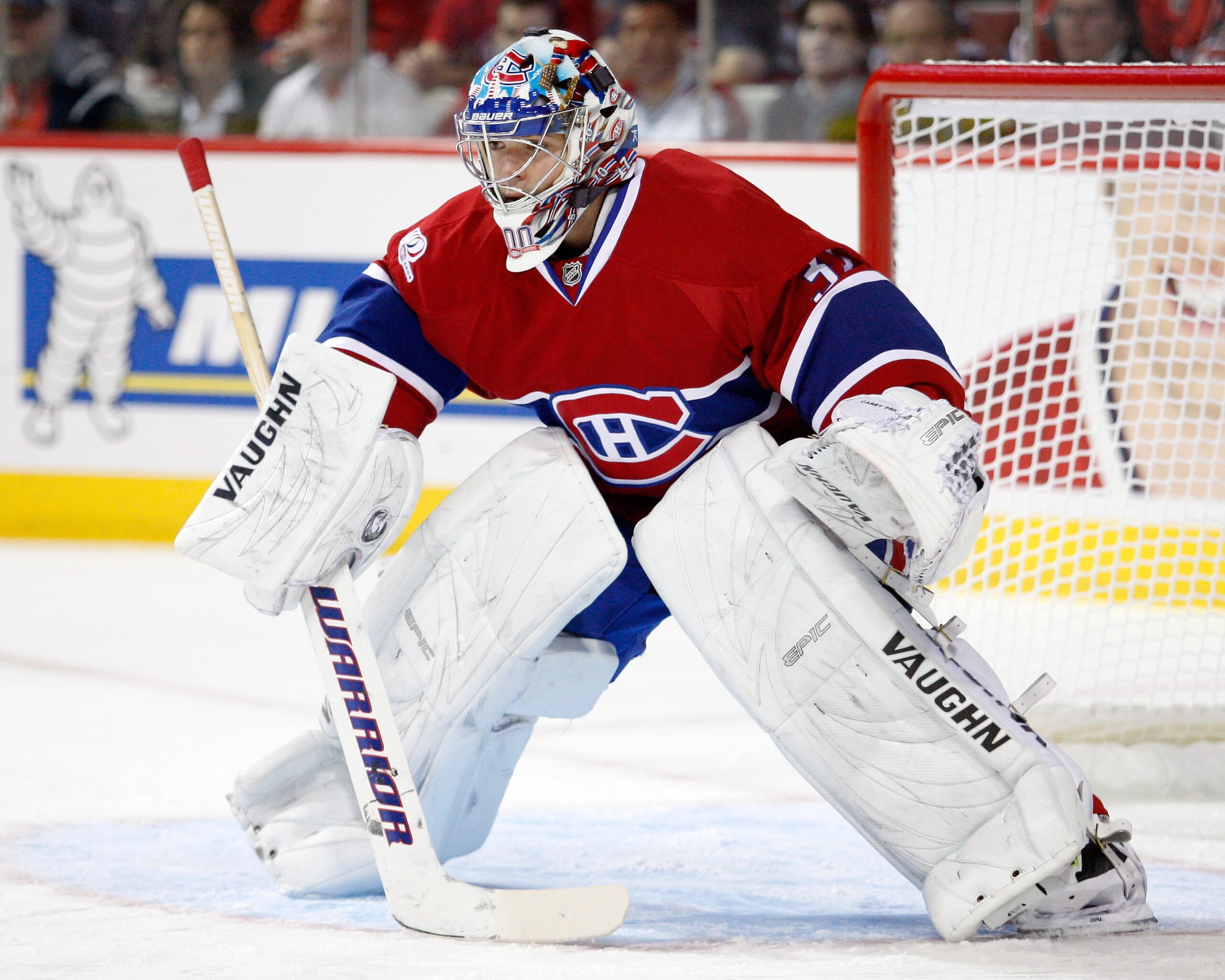 MONTREAL- APRIL 21:  Carey Price #31 of the Montreal Canadiens watches play in Game Four of the Eastern Conference Quarterfinals against the Washington Capitals during the 2010 NHL Stanley Cup Playoffs at the Bell Centre on April 21, 2010 in Montreal, Que