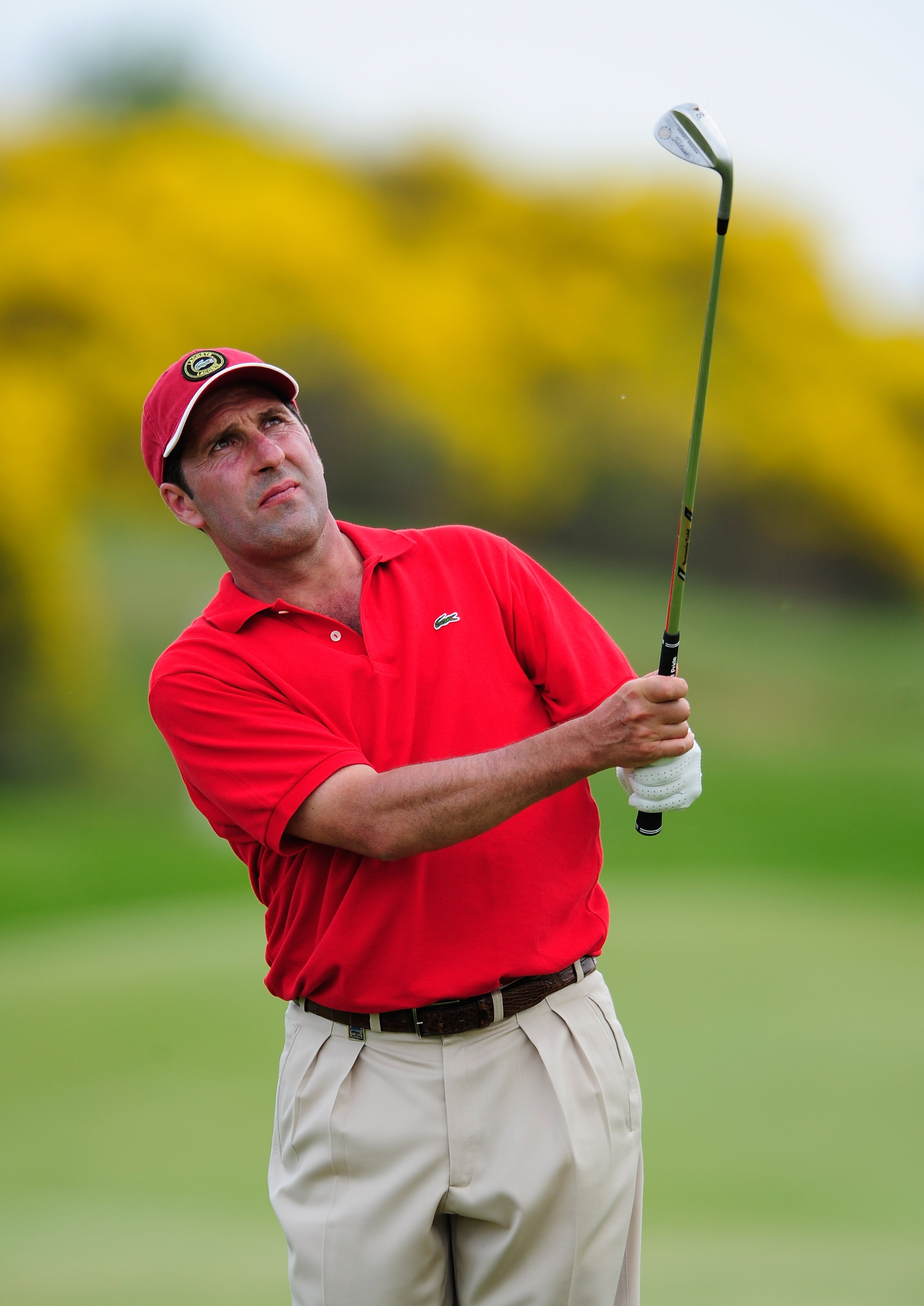 PARIS - JULY 01:  Jose Maria Olazabal of Spain plays his approach shot on the 18th hole during the first round of the Open de France ALSTOM at the Le Golf National Golf Club on July 1, 2010 in Paris, France.  (Photo by Stuart Franklin/Getty Images)