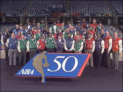 A snapshot of the NBA 50 Greatest Players in history.