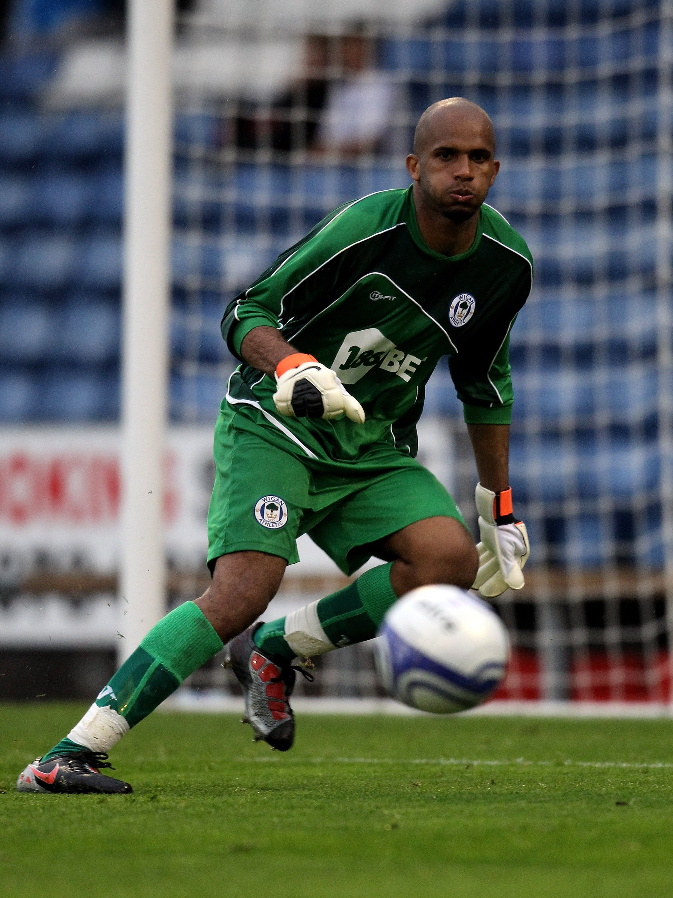 OLDHAM, ENGLAND - JULY 20:  Ali Al Habsi of Wigan looks on during the pre season friendly match between Oldham Athletic and Wigan Athletic at Boundary Park on July 20, 2010 in Oldham, England.  (Photo by David Rogers/Getty Images)