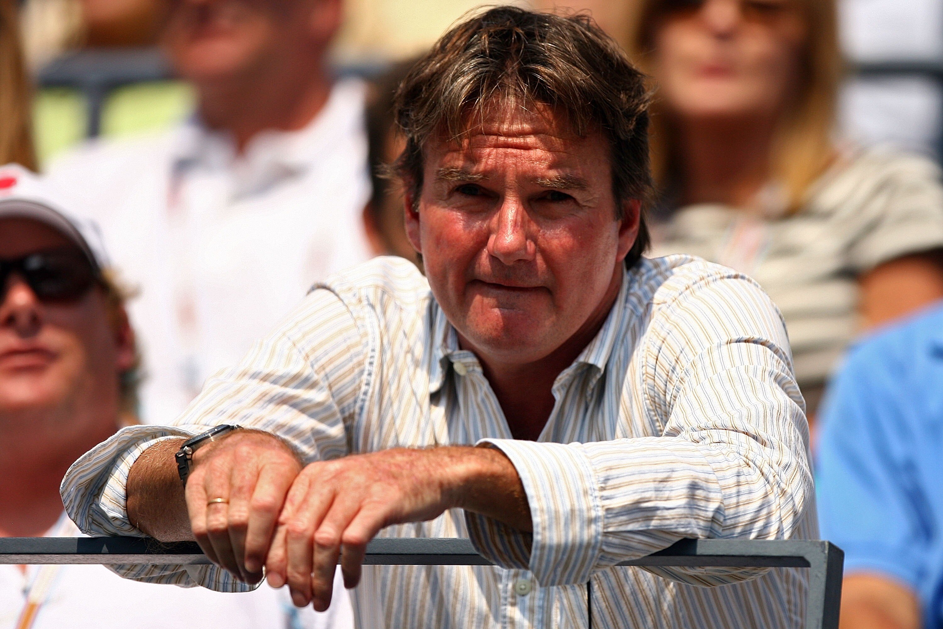 NEW YORK - SEPTEMBER 03:  Andy Roddick's coach Jimmy Connors watchs as he takes on Tomas Berdych of the Czech Republic during day eight of the 2007 U.S. Open at the Billie Jean King National Tennis Center on September 3, 2007 in the Flushing neighborhood