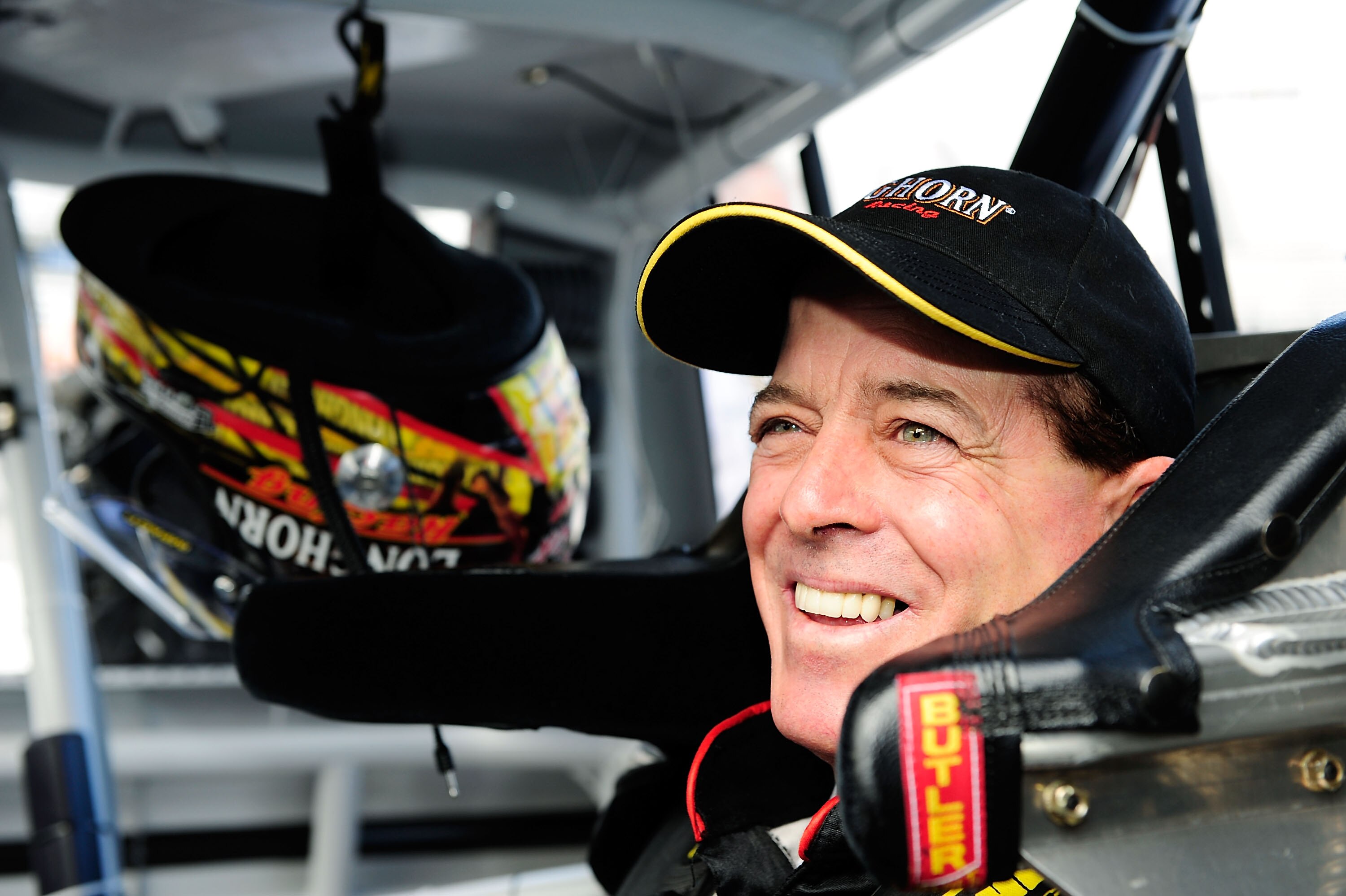 MARTINSVILLE, VA - MARCH 26:  Ron Hornaday Jr. sits in the #33 Longhorn Chevrolet during practice for the NASCAR Camping World Truck Series Kroger 250 at Martinsville Speedway on March 26, 2010 in Martinsville, Virginia.  (Photo by Rusty Jarrett/Getty Ima