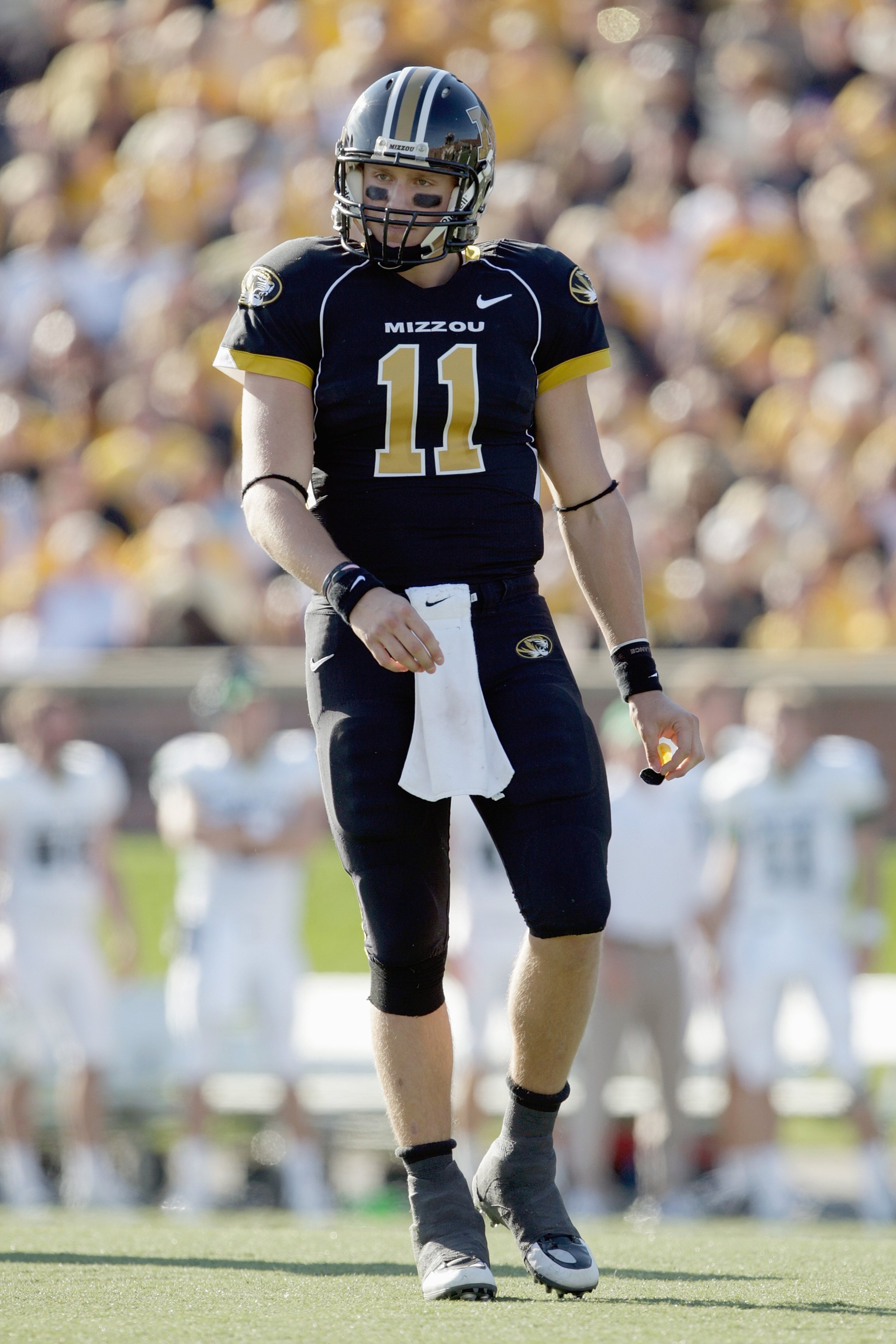 COLUMBIA, MO - NOVEMBER 7: Quarterback Blaine Gabbert #11 of the Missouri Tigers walks on the field during the game against the Baylor Bears at Faurot Field/Memorial Stadium on November 7, 2009 in Columbia, Missouri. (Photo by Jamie Squire/Getty Images) COLUMBIA, MO - NOVEMBER 7: Quarterback Blaine Gabbert #11 of the Missouri Tigers walks on the field during the game against the Baylor Bears at Faurot Field/Memorial Stadium on November 7, 2009 in Columbia, Missouri. (Photo by Jamie Squire/Getty Images)