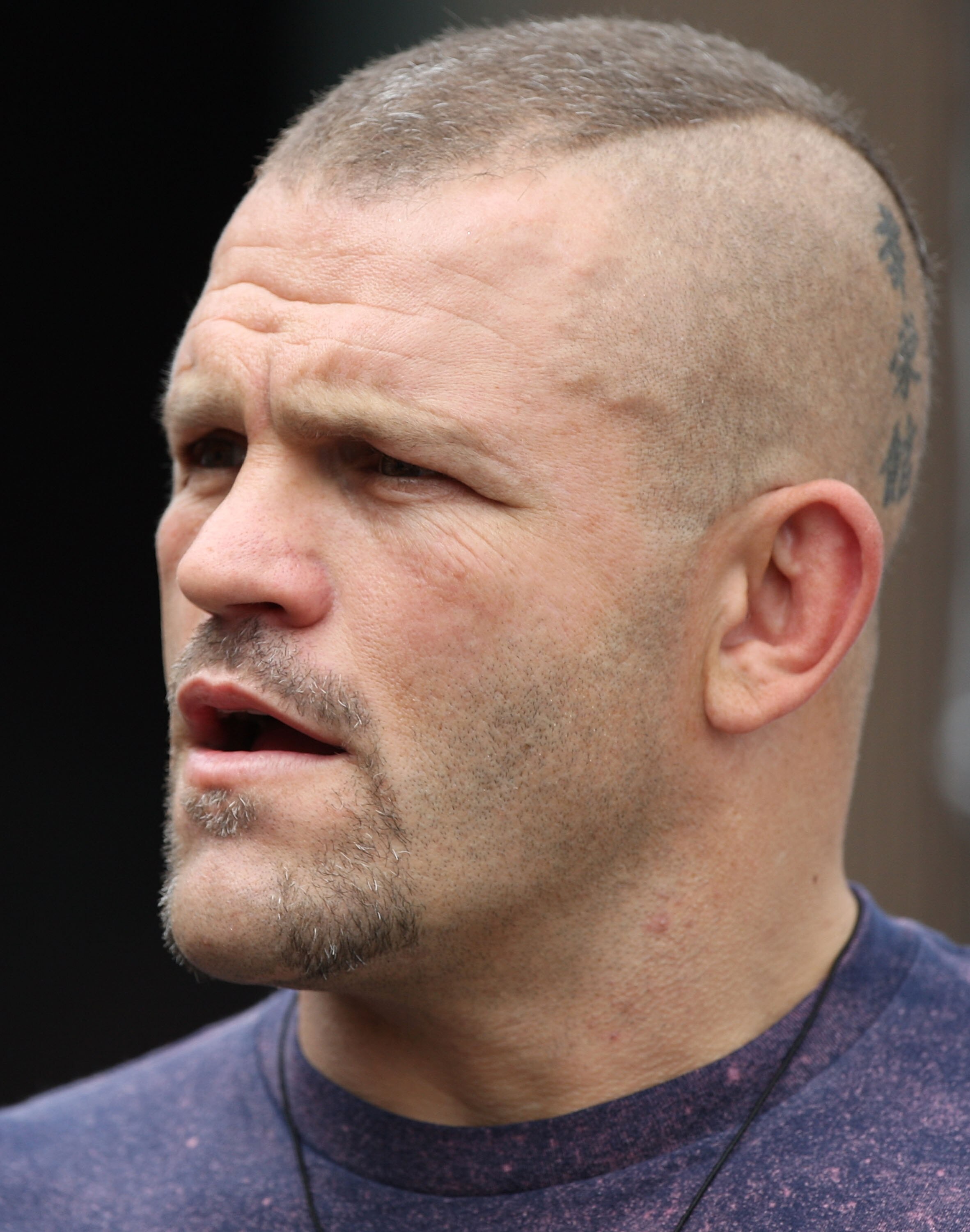 SAN FRANCISCO - SEPTEMBER 13:  UFC fighter Chuck Liddell looks on before the San Francisco Giants and Los Angeles Dodgers Major League Baseball game at AT&T Park on September 13, 2009 in San Francisco, California.  (Photo by Jed Jacobsohn/Getty Images)