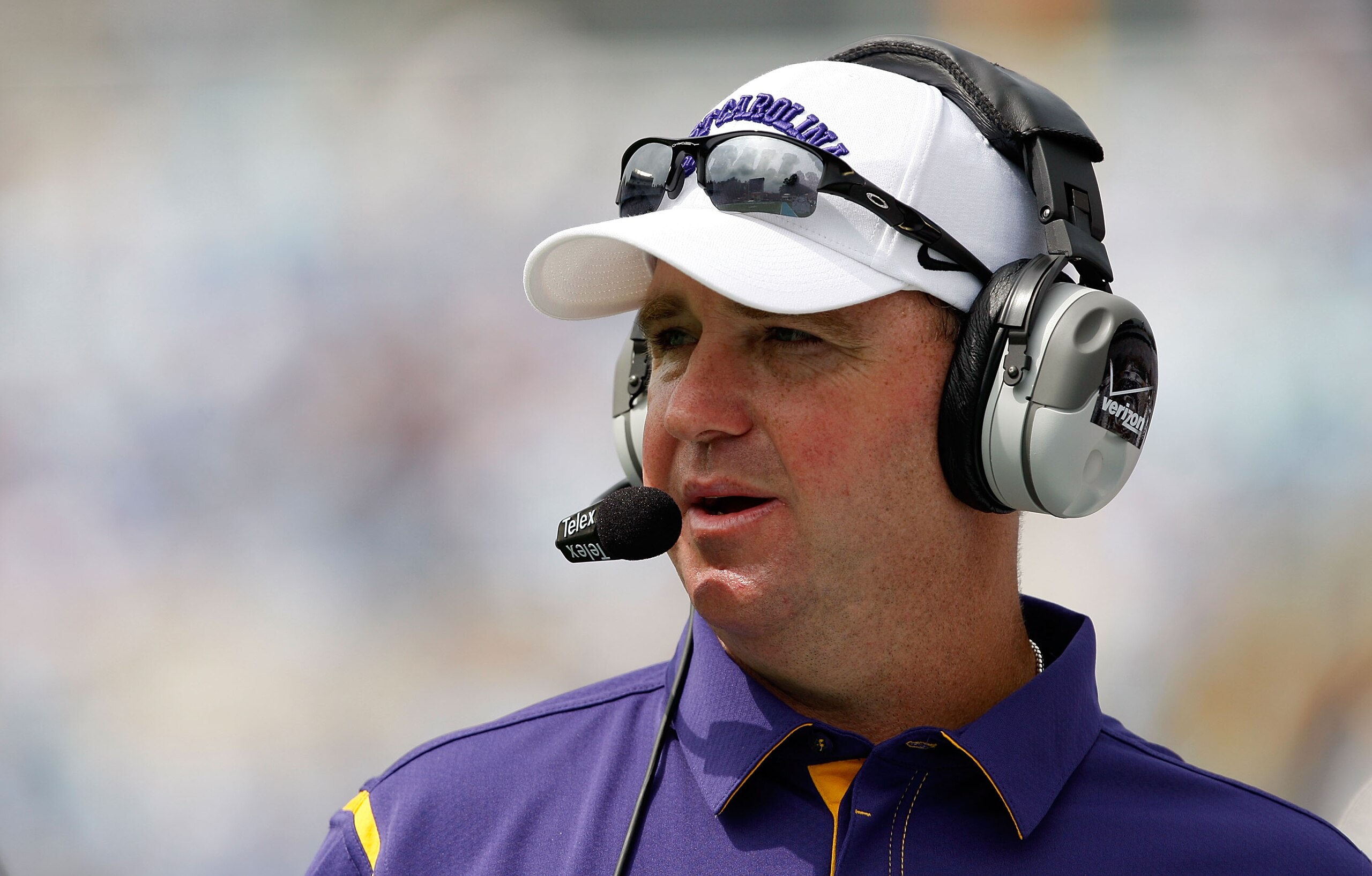 CHAPEL HILL, NC - SEPTEMBER 19: Head coach Skip Holtz of the East Carolina Pirates watches on against the North Carolina Tar Heels at Kenan Stadium on September 19, 2009 in Chapel Hill, North Carolina. (Photo by Streeter Lecka/Getty Images) CHAPEL HILL, NC - SEPTEMBER 19: Head coach Skip Holtz of the East Carolina Pirates watches on against the North Carolina Tar Heels at Kenan Stadium on September 19, 2009 in Chapel Hill, North Carolina. (Photo by Streeter Lecka/Getty Images)
