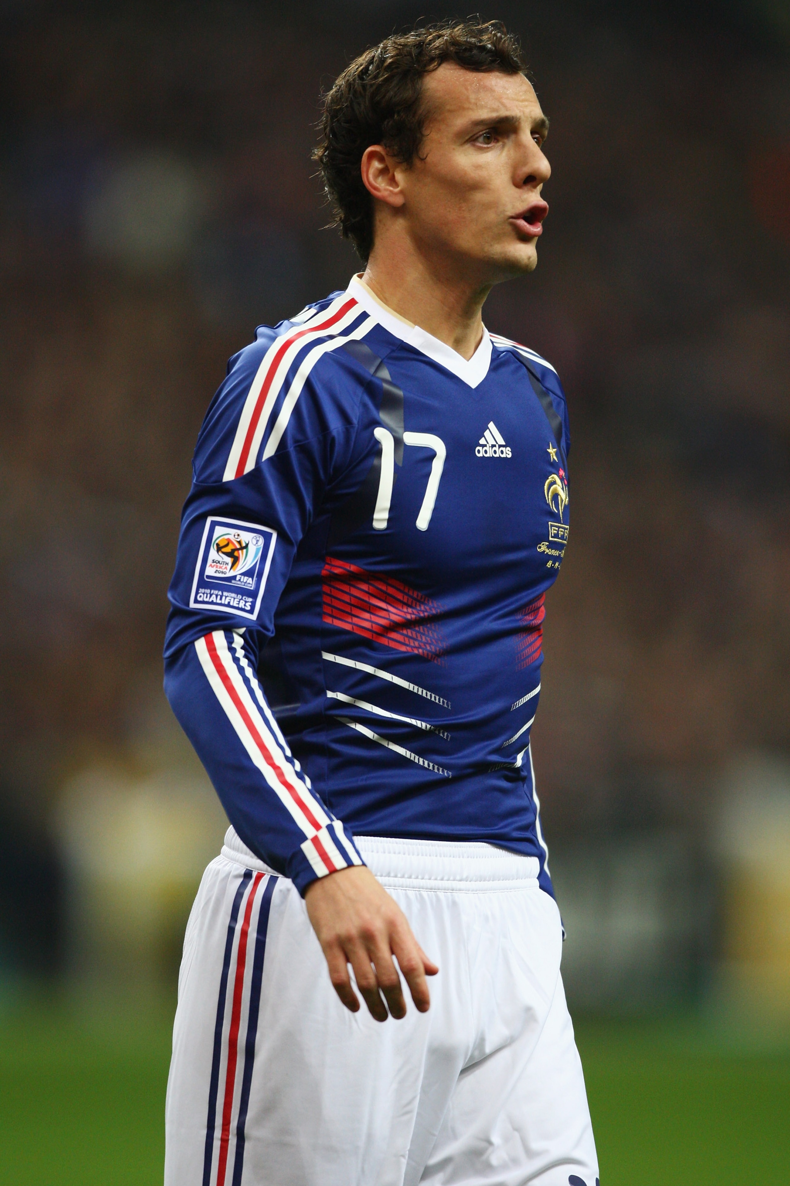 PARIS - FRANCE- NOVEMBER 18:  Sebastien Squillaci of France during the France v Republic of Ireland FIFA 2010 World Cup Qualifying Play Off second leg match at the Stade de France on November 18, 2009 in Paris, France.  (Photo by Michael Steele/Getty Imag
