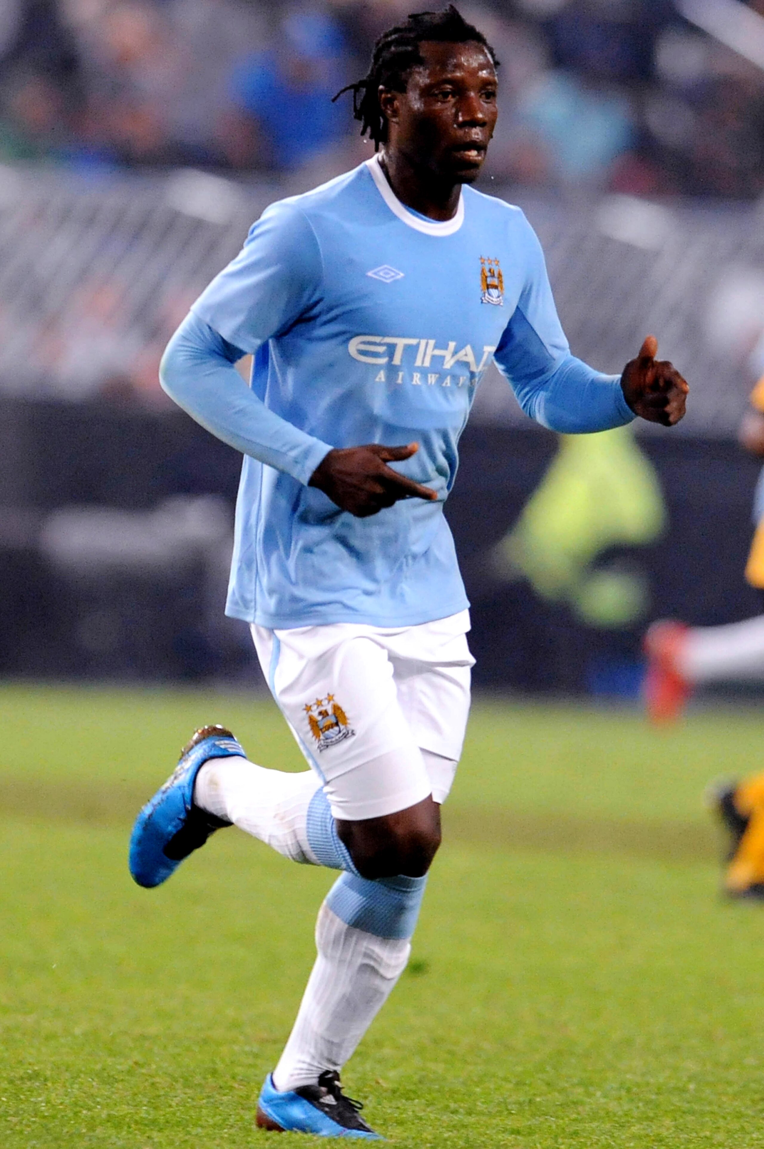 DURBAN, SOUTH AFRICA - JULY 21:  Benjani Mwaruwari of Manchester City in action during the 2009 Vodacom Challenge match between Kaizer Chiefs and Manchester City at the Absa Stadium on July 21, 2009 in Durban, South Africa.  (Photo by Lefty Shivambu/Gallo