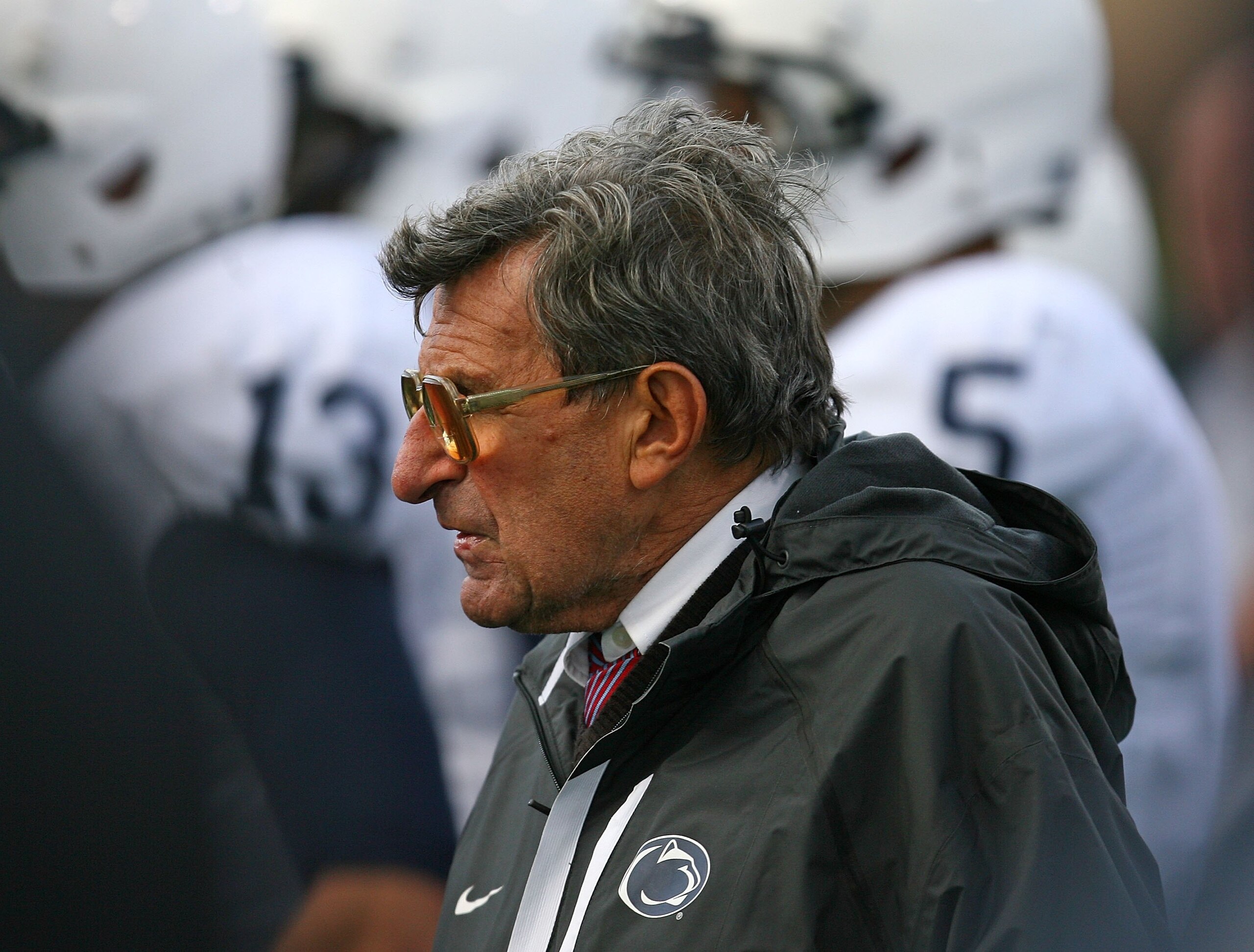 EVANSTON, IL - OCTOBER 31: Head coach Joe Paterno of the Penn State Nittany Lions walks the sidelines as his team takes on the Northwestern Wildcats at Ryan Field on October 31, 2009 in Evanston, Illinois. Penn State defeated Northwestern 34-13. (Photo by