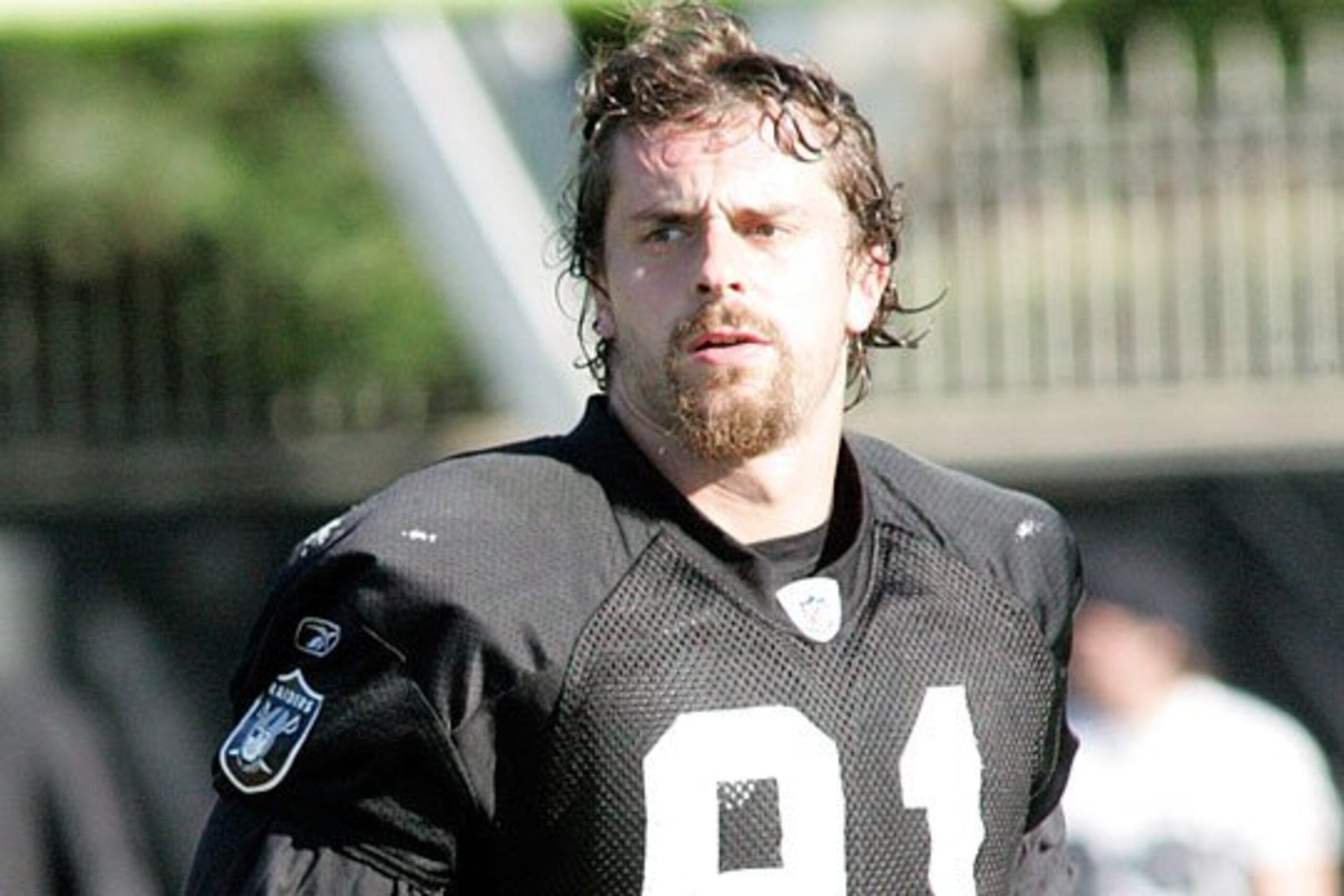 Trevor Scott gets a break in practice.