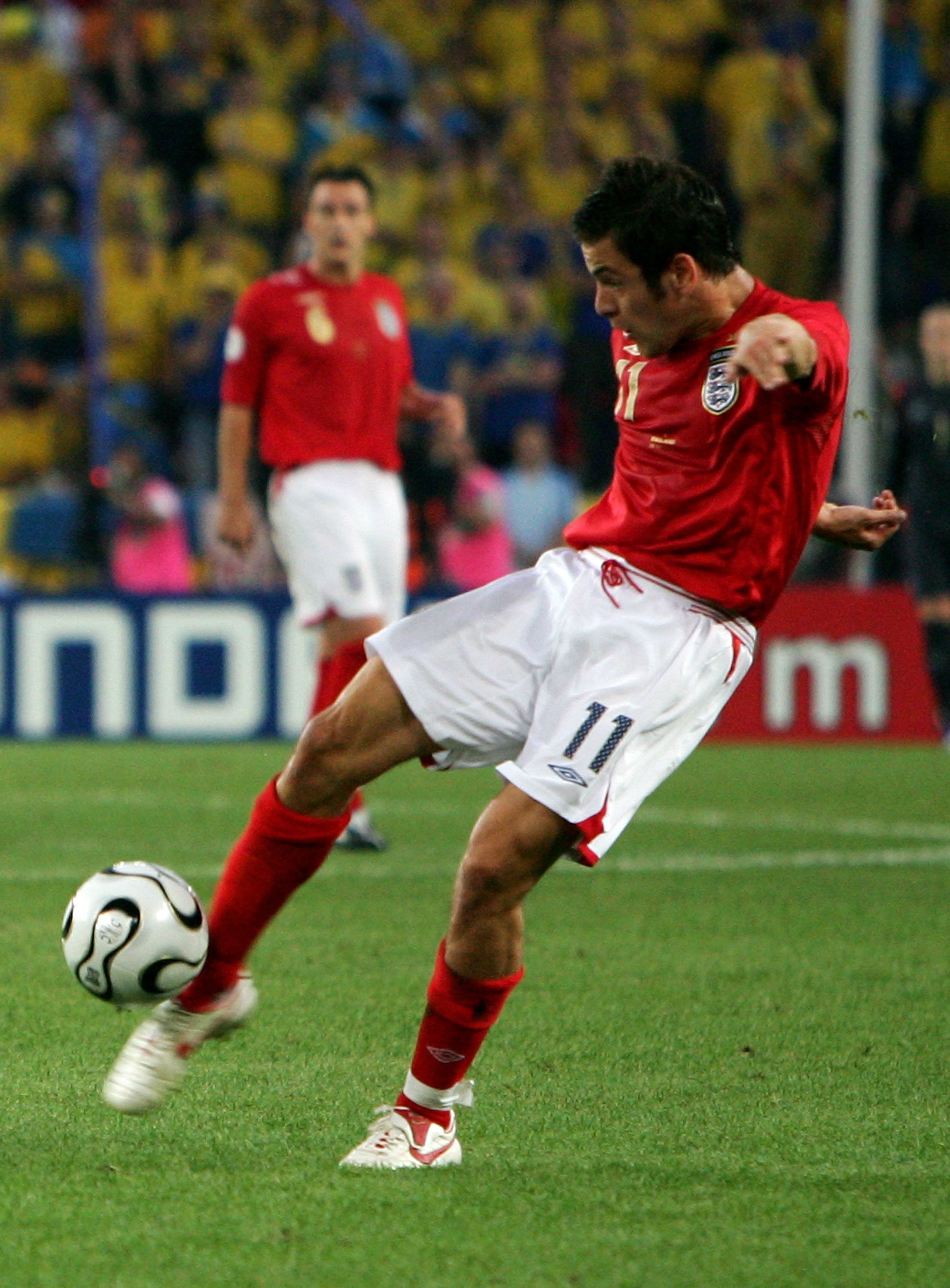 COLOGNE, GERMANY - JUNE 20:  Joe Cole of England scores a goal during the FIFA World Cup Germany 2006 Group B match between Sweden and England at the Stadium Cologne on June 20, 2006 in Cologne, Germany.  (Photo by Laurence Griffiths/Getty Images)