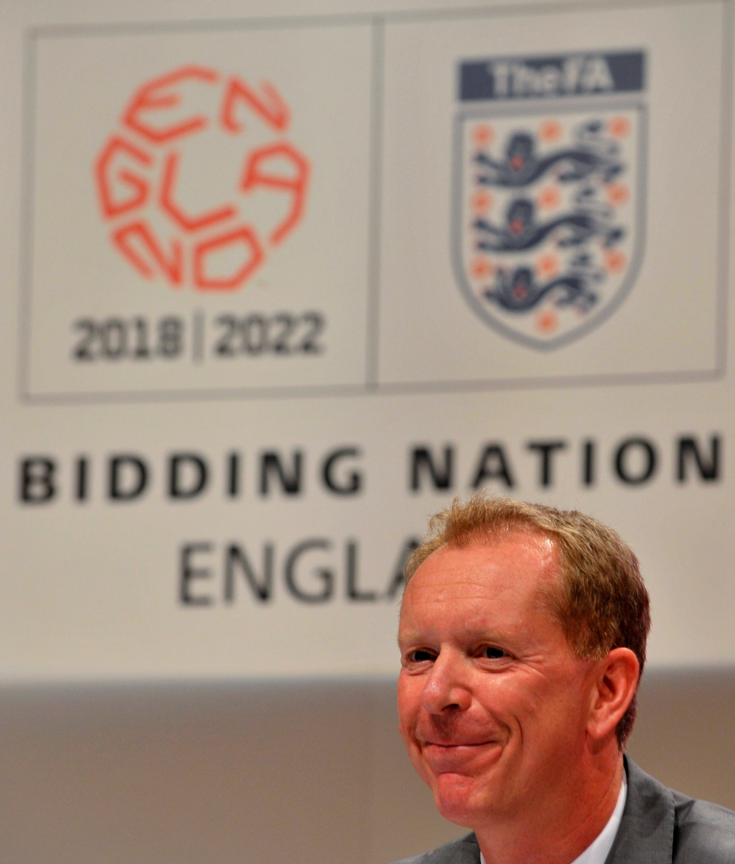 MANCHESTER, ENGLAND - AUGUST 25:  England 2018 CEO Andy Anson attends a press conference during the FIFA Inspection Visit for the England 2018 World Cup Bid at Manchester Central Convention Complex on August 25, 2010 in Manchester, England.  (Photo by Jas