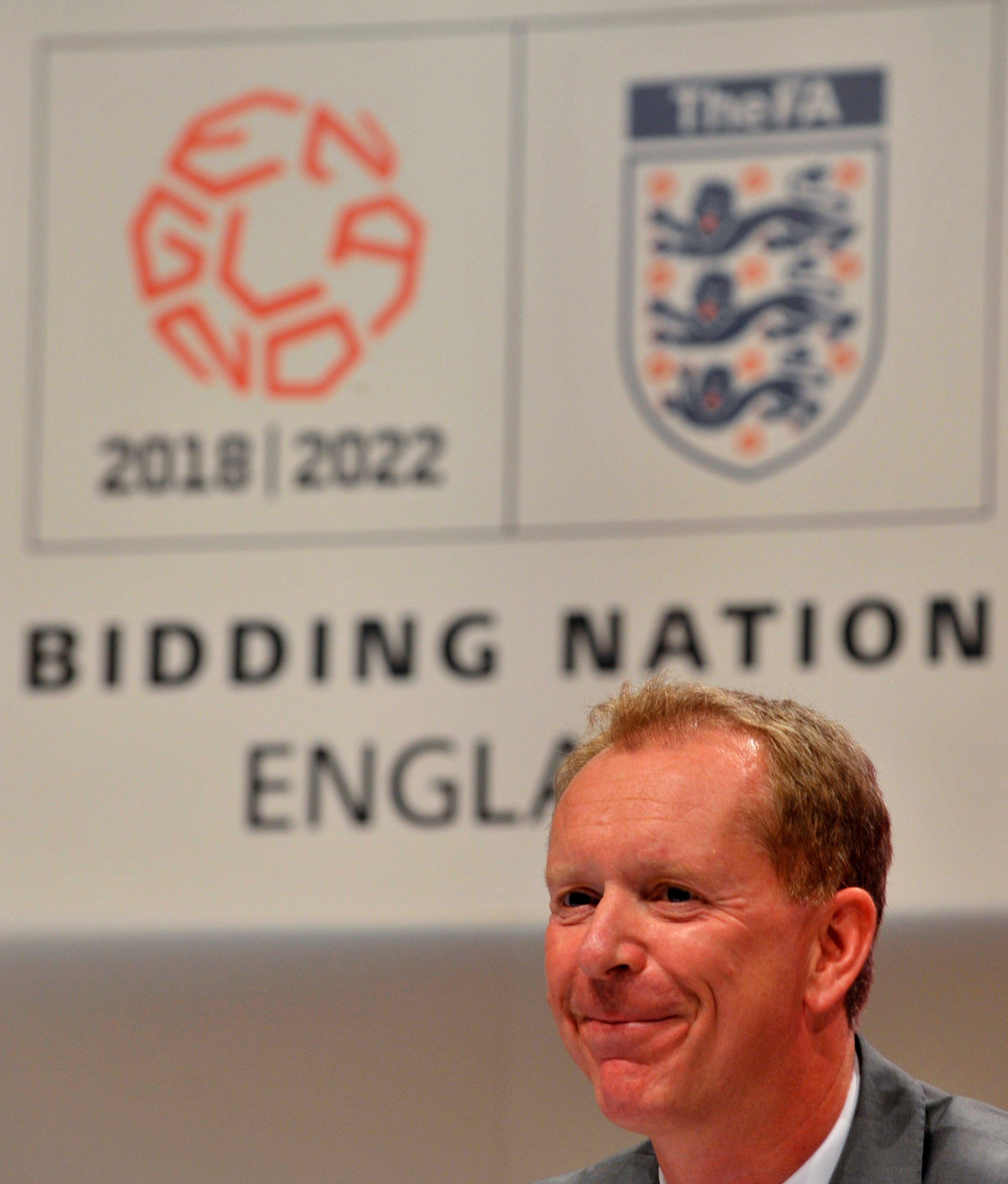MANCHESTER, ENGLAND - AUGUST 25:  England 2018 CEO Andy Anson attends a press conference during the FIFA Inspection Visit for the England 2018 World Cup Bid at Manchester Central Convention Complex on August 25, 2010 in Manchester, England.  (Photo by Jas