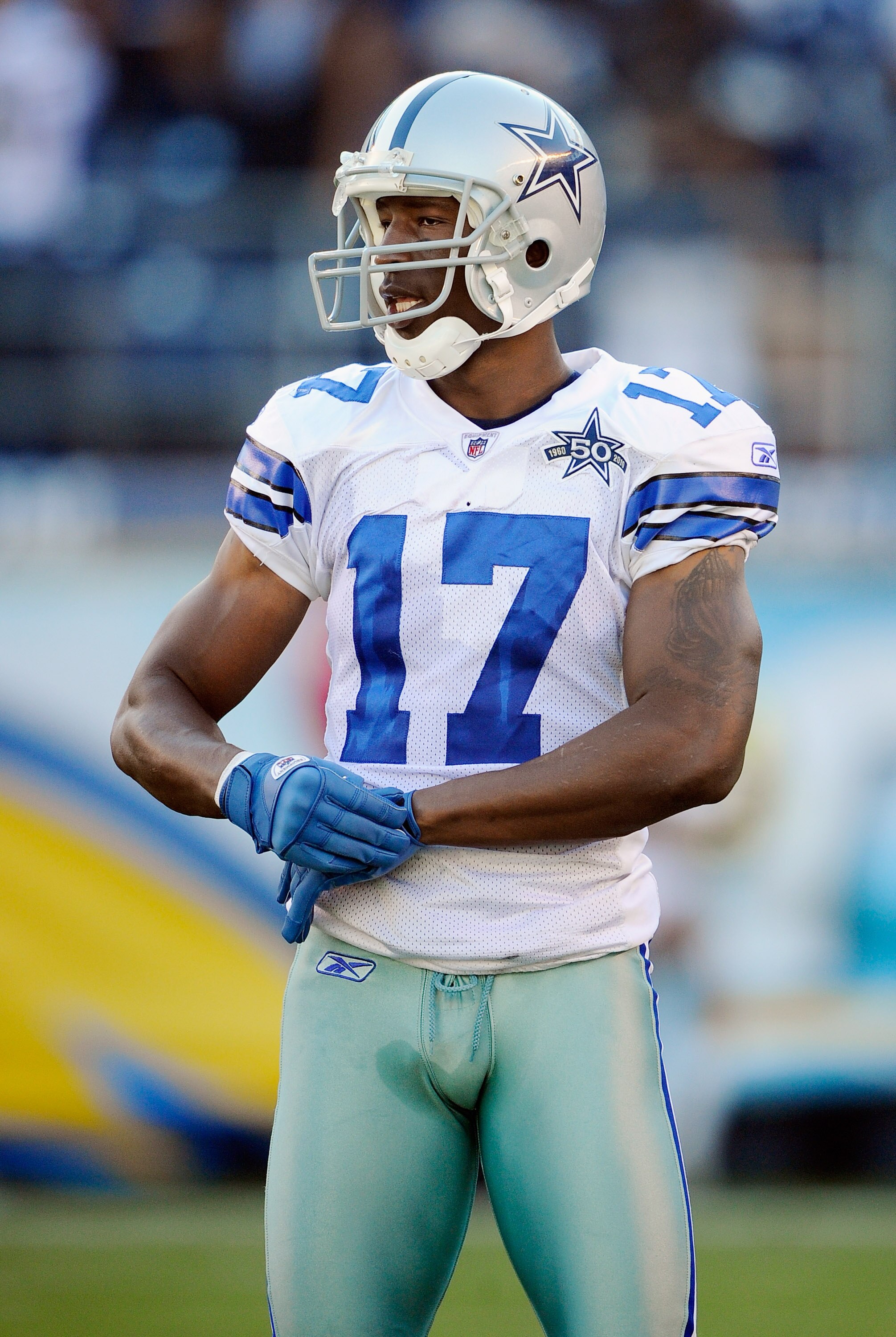 SAN DIEGO - AUGUST 21:  Wide receiver Sam Hurd #17 of the Dallas Cowboys during the pre-season NFL football game against San Diego Chargers at Qualcomm Stadium on August 21, 2010 in San Diego, California.  (Photo by Kevork Djansezian/Getty Images)