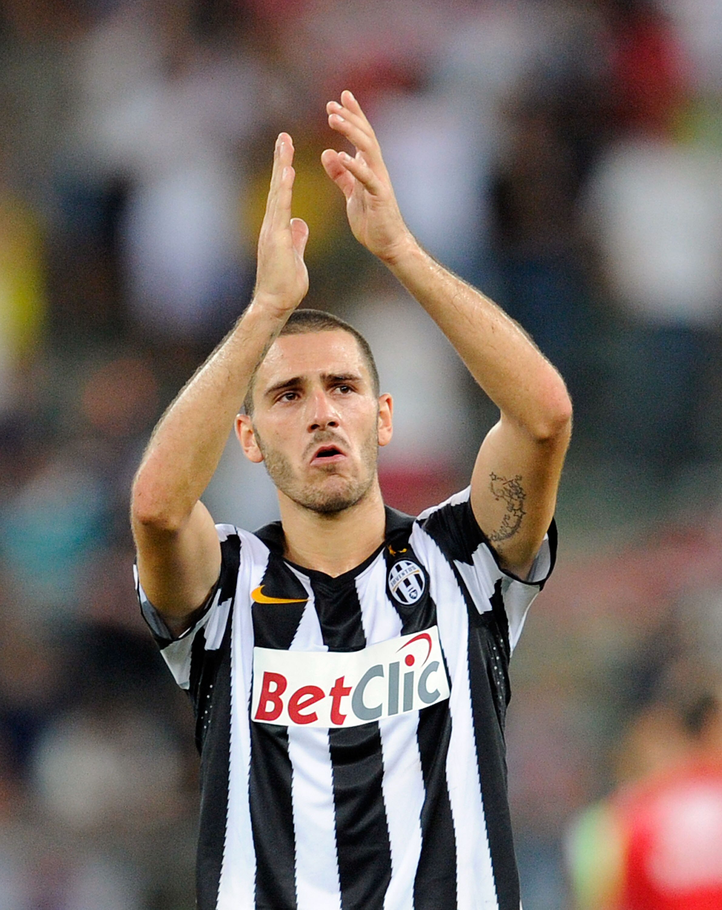 BARI, ITALY - AUGUST 29:  Leonardo Bonucci of Juventus after the Serie A match between Bari and Juventus at Stadio San Nicola on August 29, 2010 in Bari, Italy.  (Photo by Giuseppe Bellini/Getty Images)