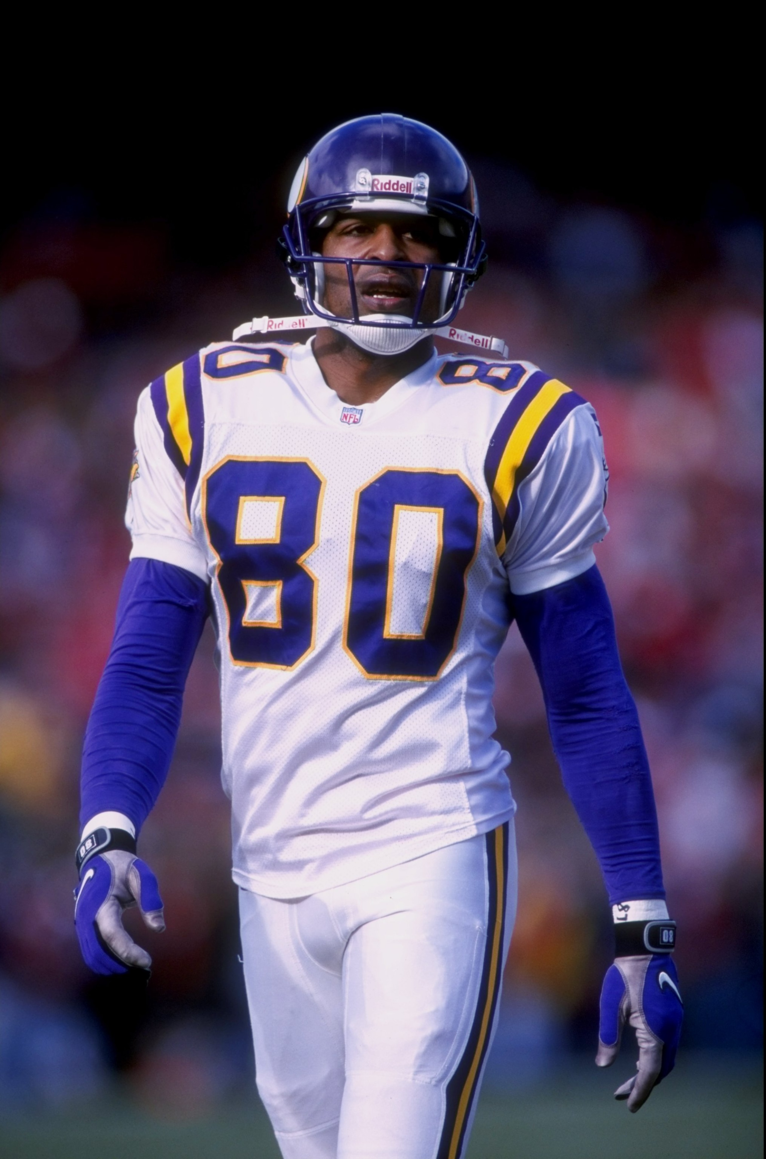 3 Jan 1998: Wide receiver Cris Carter #80 of the Minnesota Vikings during the Vikings 38-22 loss to the San Francisco 49ers at 3 Com Park in San Francisco, California.