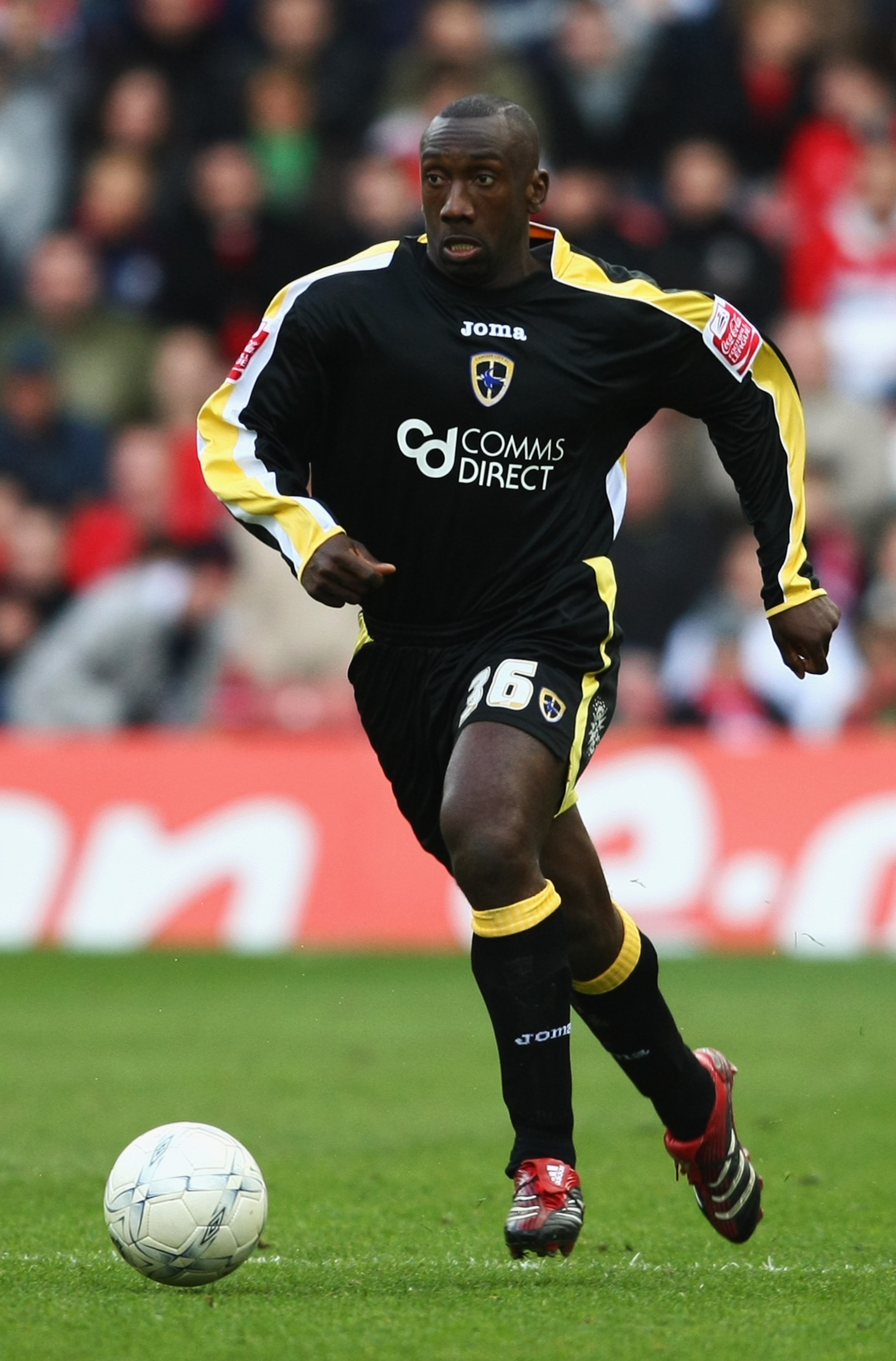 MIDDLESBROUGH, UNITED KINGDOM - MARCH 09:  Jimmy Floyd Hasselbaink of Cardiff City in action during the FA Cup sponsored by E.ON 6th Round match between Middlesbrough and Cardiff City on March 9, 2008 in Middlesbrough, England.  (Photo by Mike Hewitt/Gett