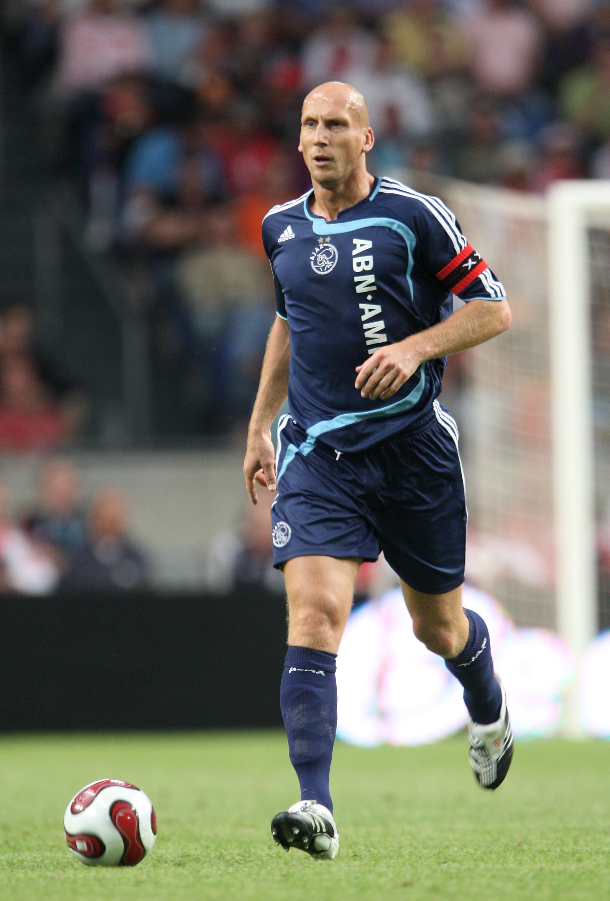 AMSTERDAM, NETHERLANDS - AUGUST 02:  Jaap Stam of Ajax in action during the Amsterdam Tournament  between Ajax and Atletico Madrid at the Amsterdam Arena on August 02, 2007 in Amsterdam, Netherlands  (Photo by Phil Cole/Getty Images)