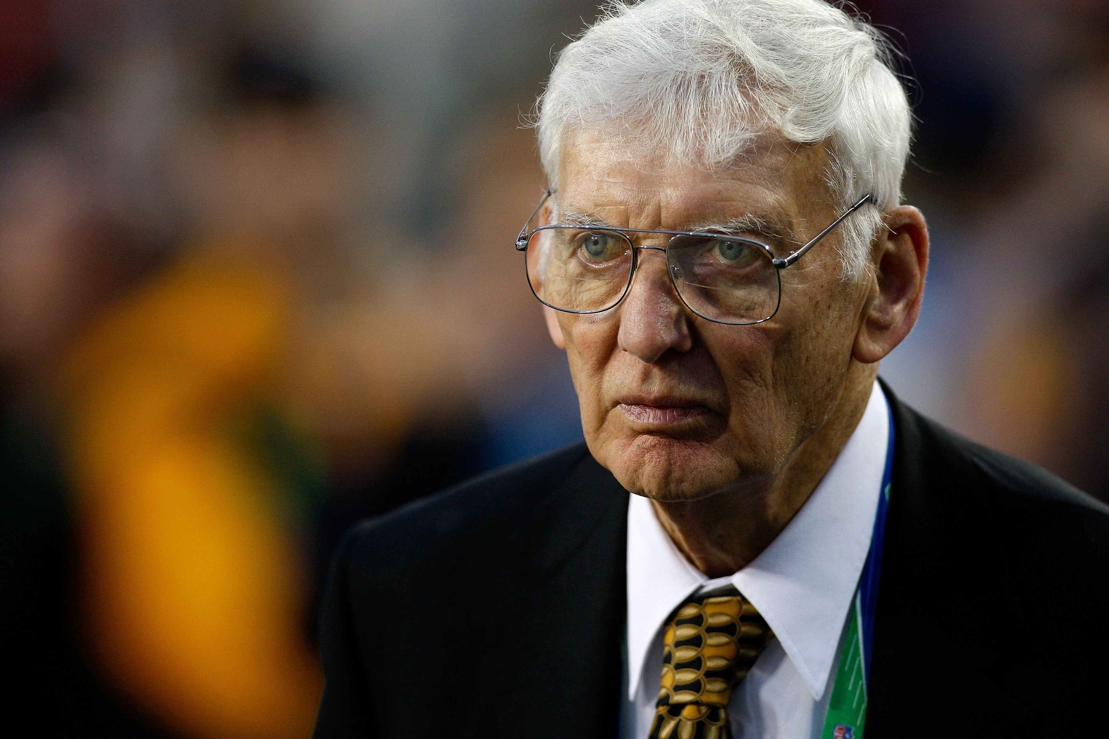 TAMPA, FL - FEBRUARY 01:  Dan Rooney, team owner of the Pittsburgh Steelers, looks on against the Arizona Cardinals during Super Bowl XLIII on February 1, 2009 at Raymond James Stadium in Tampa, Florida. Steelers won 27-23.  (Photo by Chris Graythen/Getty