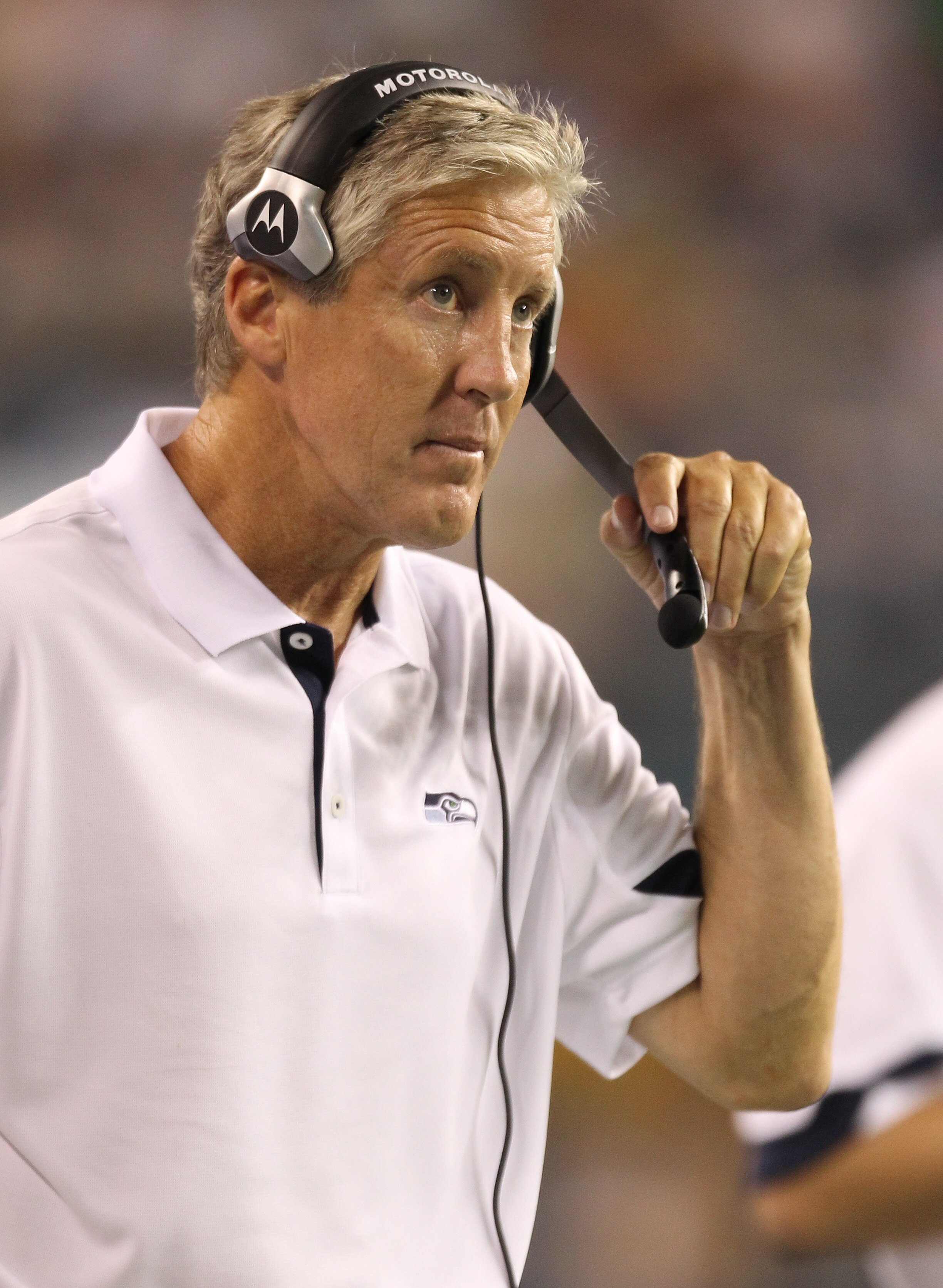 SEATTLE - AUGUST 14:  Head coach Pete Carroll of the Seattle Seahawks watches play during the preseason game against the Tennessee Titans at Qwest Field on August 14, 2010 in Seattle, Washington. (Photo by Otto Greule Jr/Getty Images)