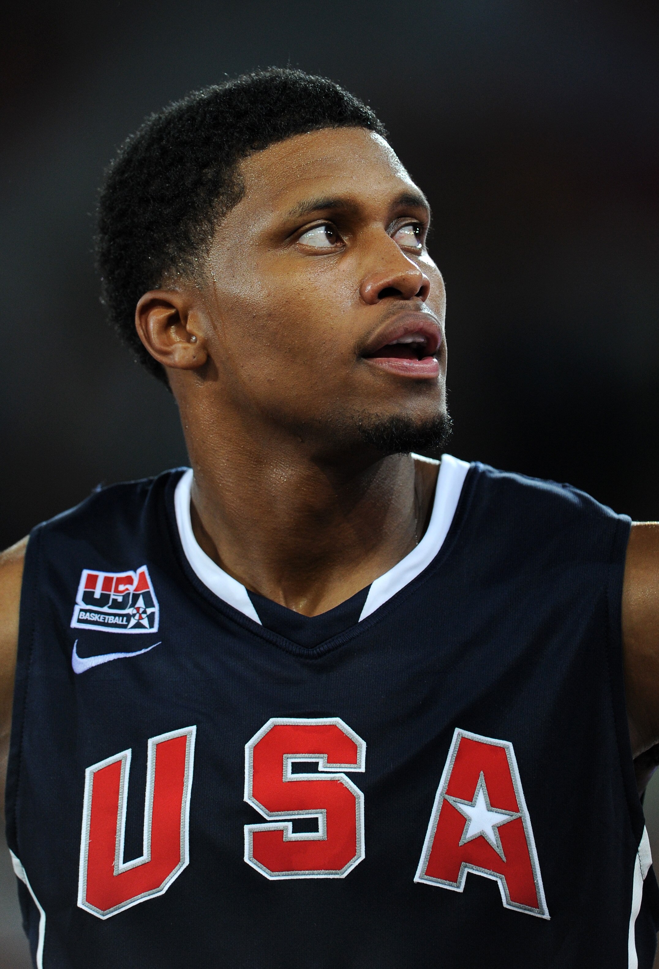 MADRID, SPAIN - AUGUST 22:  Rudy Gay of the USA watches on during a friendly basketball game between Spain and the USA at La Caja Magica on August 22, 2010 in Madrid, Spain.  (Photo by Jasper Juinen/Getty Images)
