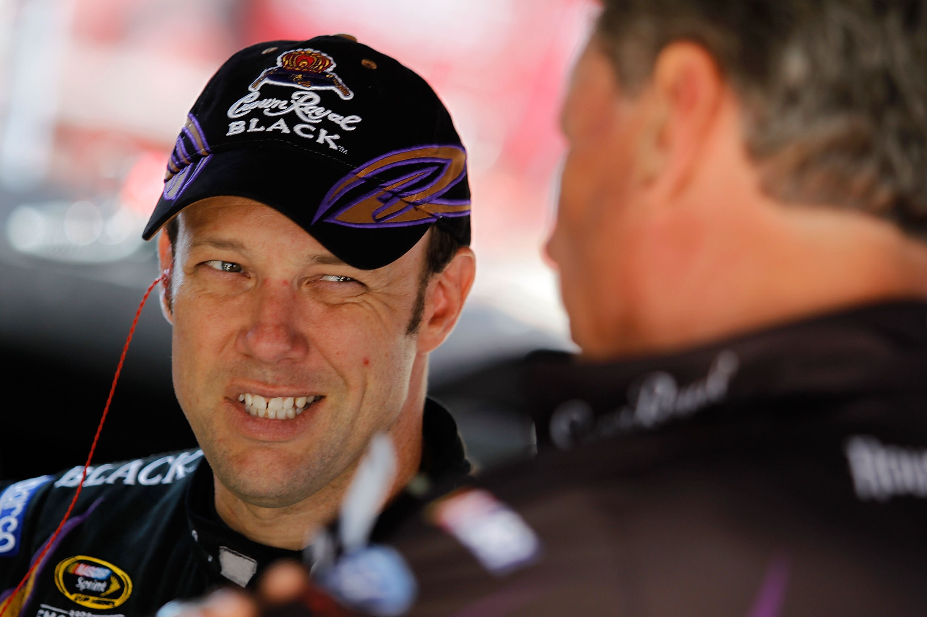 BRISTOL, TN - AUGUST 20: Matt Kenseth (L), driver of the #17 Crown Royal Ford, talks with his crew chief Jimmy Fennig prior to practice for the NASCAR Sprint Cup Series IRWIN Tools Night Race at Bristol Motor Speedway on August 20, 2010 in Bristol, Tennes