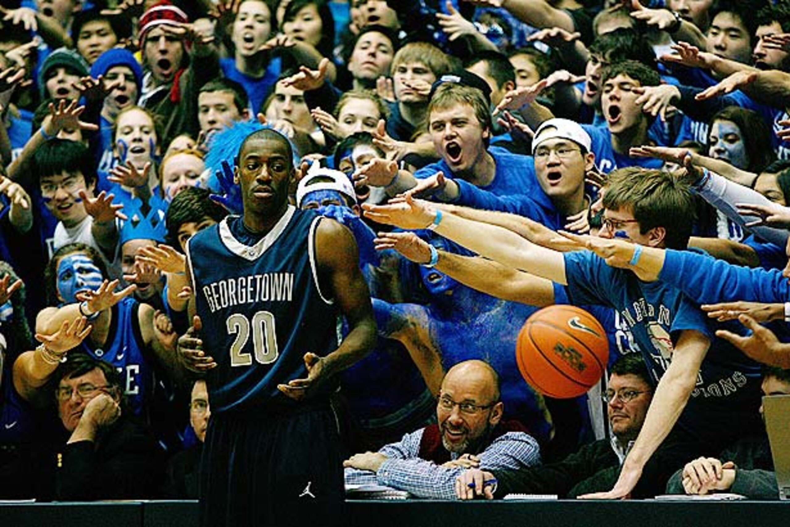 Among the first group hecklers
