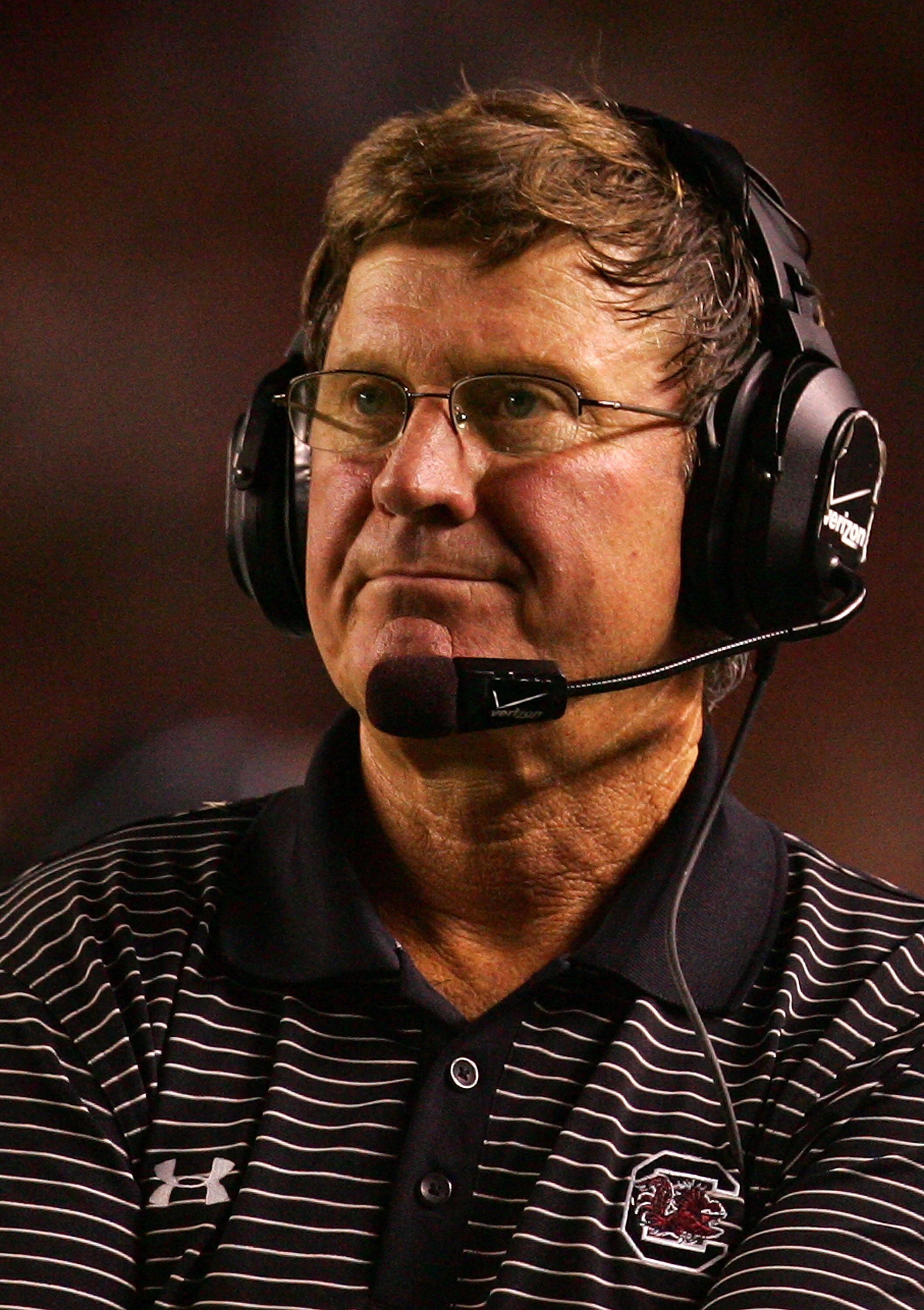 COLUMBIA, SC - OCTOBER 4:  Head coach Steve Spurrier of the South Carolina Gamecocks watches on against the Kentucky Wildcats during their game at Williams-Brice Stadium October 4, 2007 in Columbia, South Carolina.  (Photo by Streeter Lecka/Getty Images)