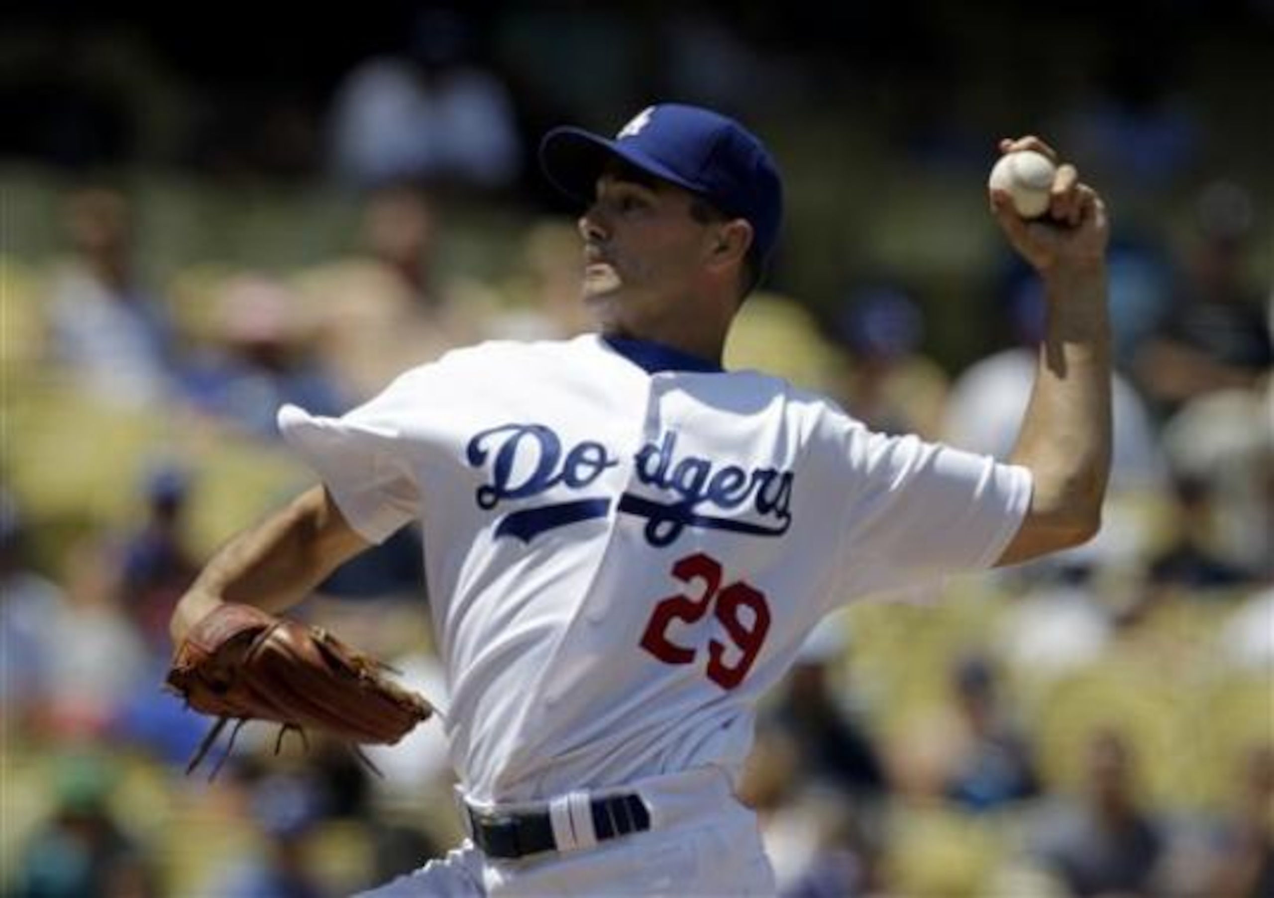 Lilly pitching with the number he should have had three years ago