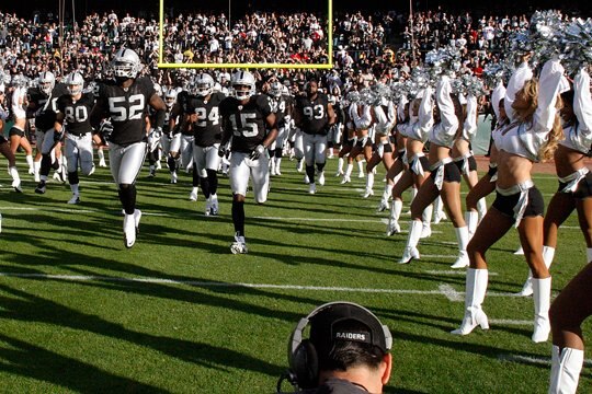 The Raiders taking the field. The Raiders taking the field.
