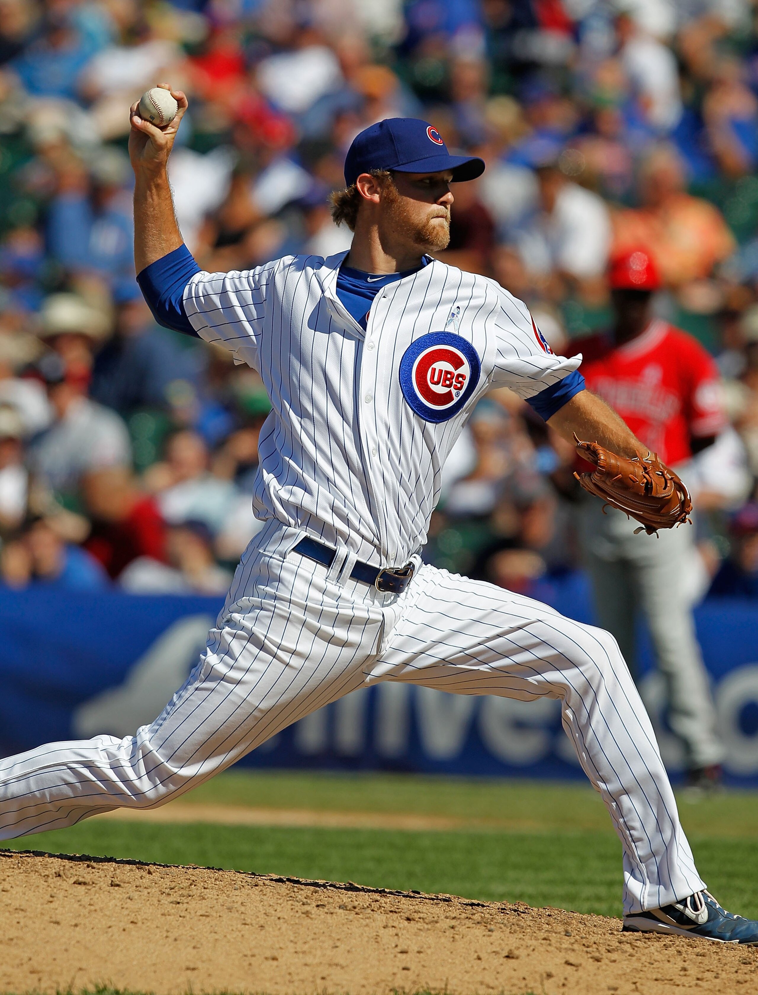 CHICAGO - JUNE 20: Andrew Cashner #48 of the Chicago Cubs pitches against the Los Angeles Angels of Anaheim at Wrigley Field on June 20, 2010 in Chicago, Illinois. The Cubs defeated the Angels 12-1. (Photo by Jonathan Daniel/Getty Images)