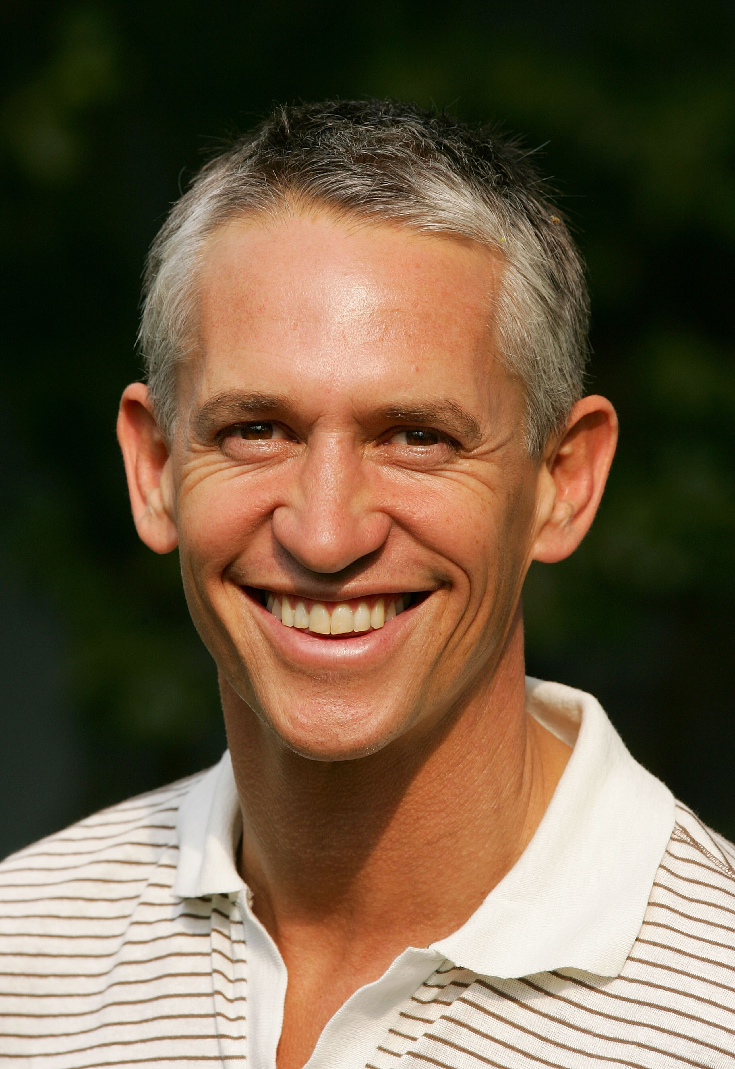 AUGUSTA, GA - APRIL 03:  BBC commentator Gary Lineker poses for a picture on the second practice day prior to the start of The Masters at the Augusta National Golf Club on April 3, 2007 in Augusta, Georgia.  (Photo by David Cannon/Getty Images)