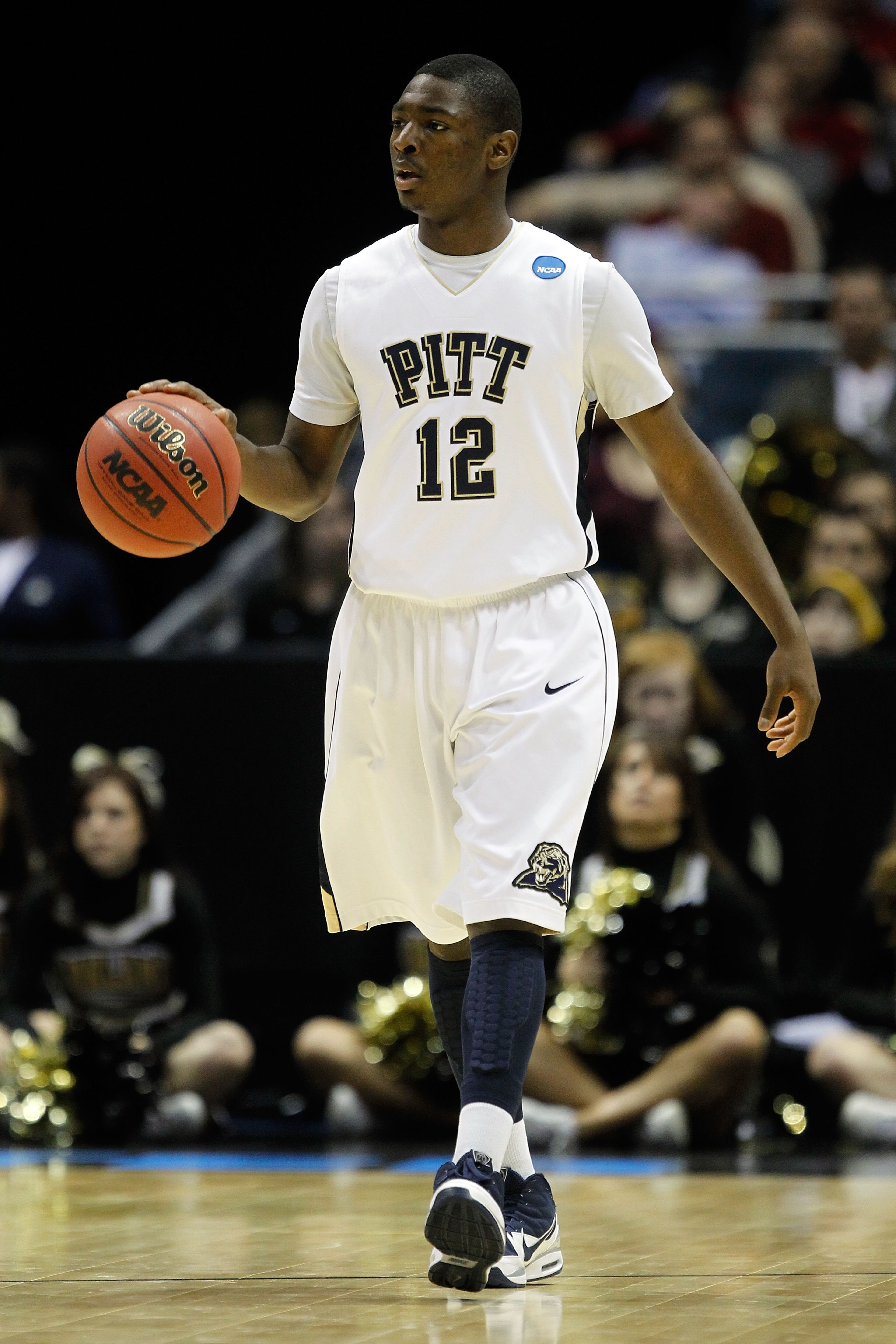 MILWAUKEE - MARCH 19:  Ashton Gibbs #12 of the Pittsburgh Panthers moves the ball while taking on the Oakland Golden Grizzlies during the first round of the 2010 NCAA men's basketball tournament at the Bradley Center on March 19, 2010 in Milwaukee, Wiscon