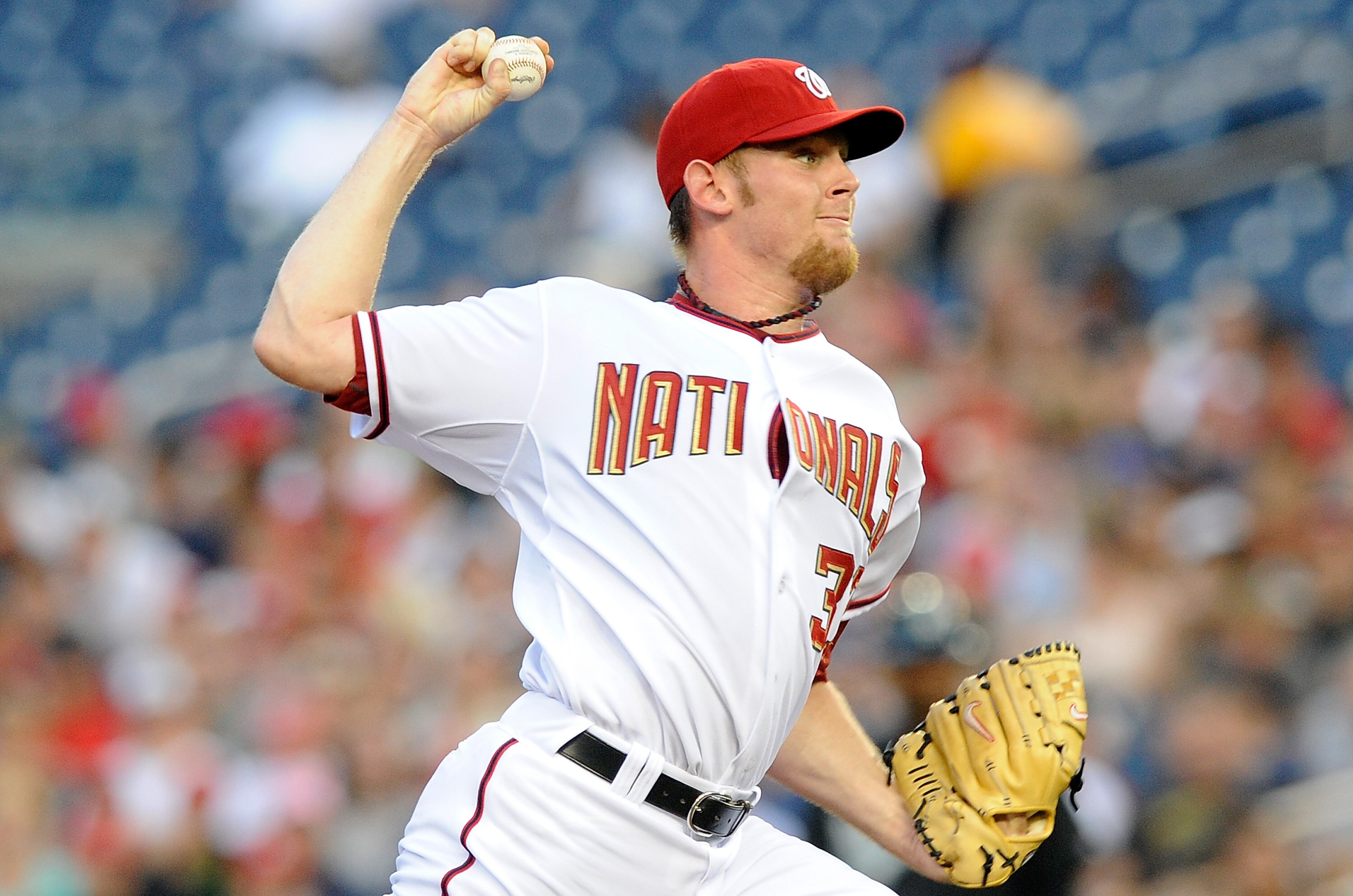 WASHINGTON - AUGUST 10: Stephen Strasburg #37 of the Washington Nationals pitches against the Florida Marlins at Nationals Park on August 10, 2010 in Washington, DC. (Photo by Greg Fiume/Getty Images) WASHINGTON - AUGUST 10: Stephen Strasburg #37 of the Washington Nationals pitches against the Florida Marlins at Nationals Park on August 10, 2010 in Washington, DC. (Photo by Greg Fiume/Getty Images)