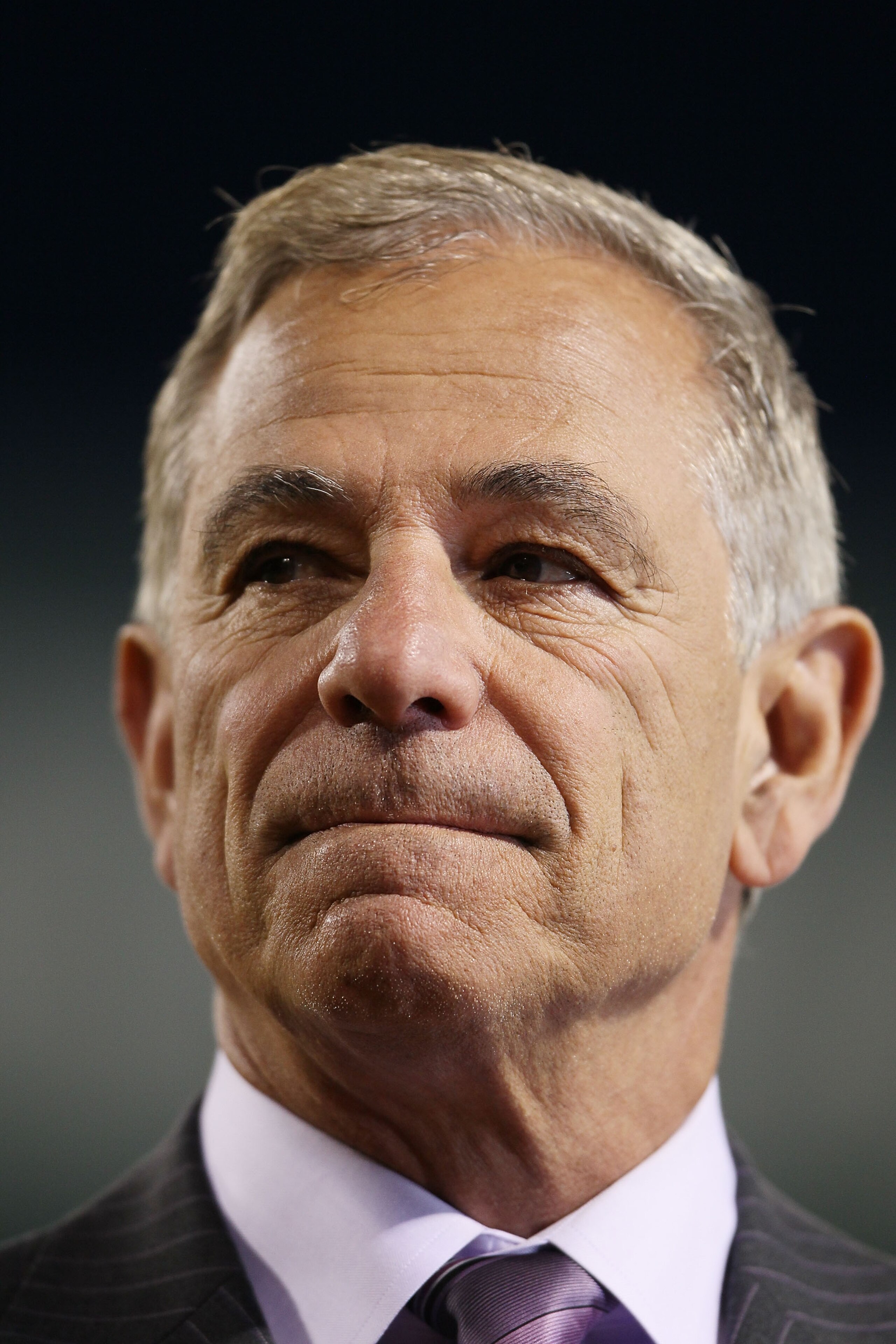 BOSTON - APRIL 04:   Bobby Valentine looks on before the game between the  Boston Red Sox and the New York Yankees on April 4, 2010 during Opening Night at Fenway Park in Boston, Massachusetts.  (Photo by Elsa/Getty Images)