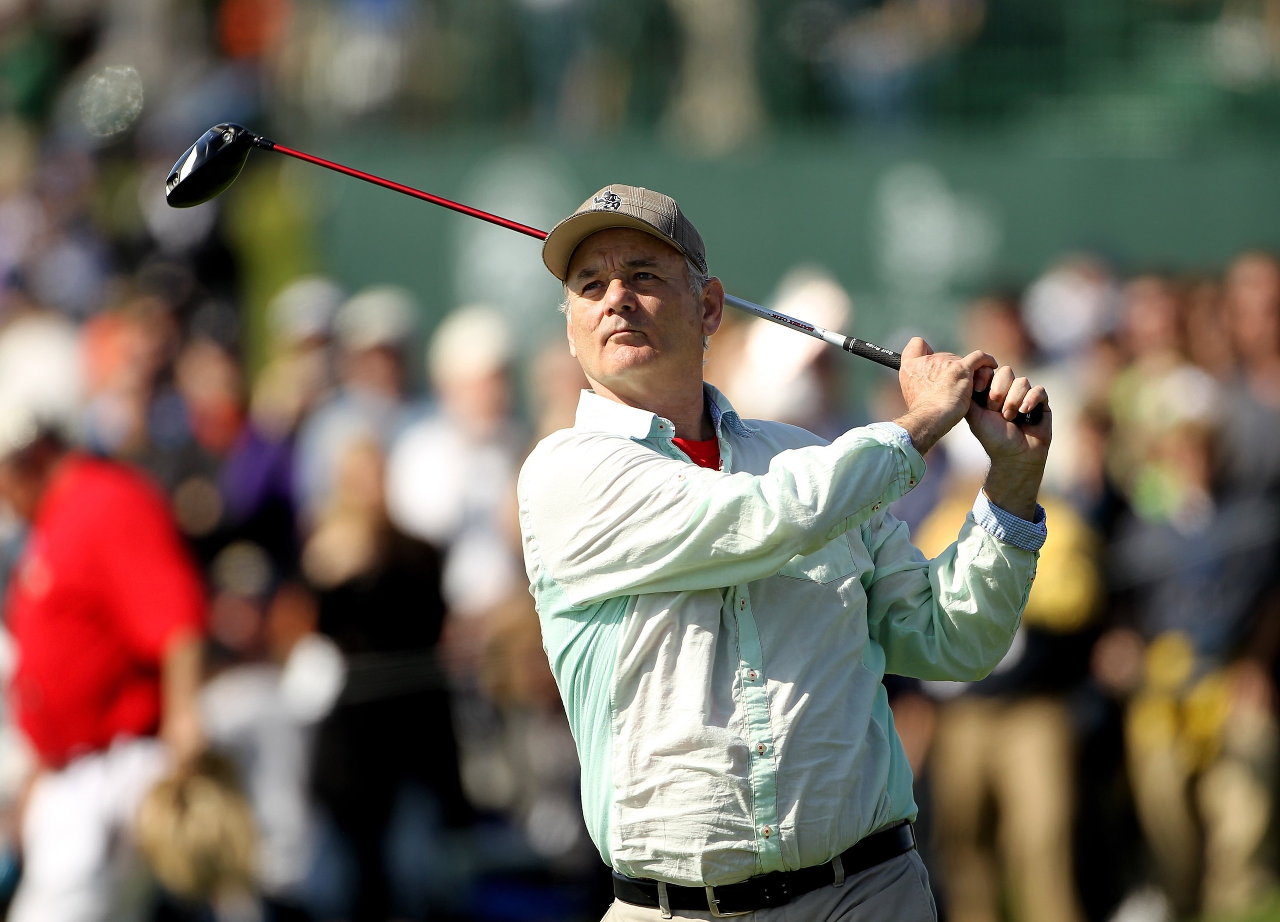 PEBBLE BEACH, CA - FEBRUARY 13: Actor Bill Murray in action during round three of the AT&T Pebble Beach National Pro-Am at Pebble Beach Golf Links on February 13, 2010 in Pebble Beach, California. (Photo by Ezra Shaw/Getty Images) PEBBLE BEACH, CA - FEBRUARY 13: Actor Bill Murray in action during round three of the AT&T Pebble Beach National Pro-Am at Pebble Beach Golf Links on February 13, 2010 in Pebble Beach, California. (Photo by Ezra Shaw/Getty Images)