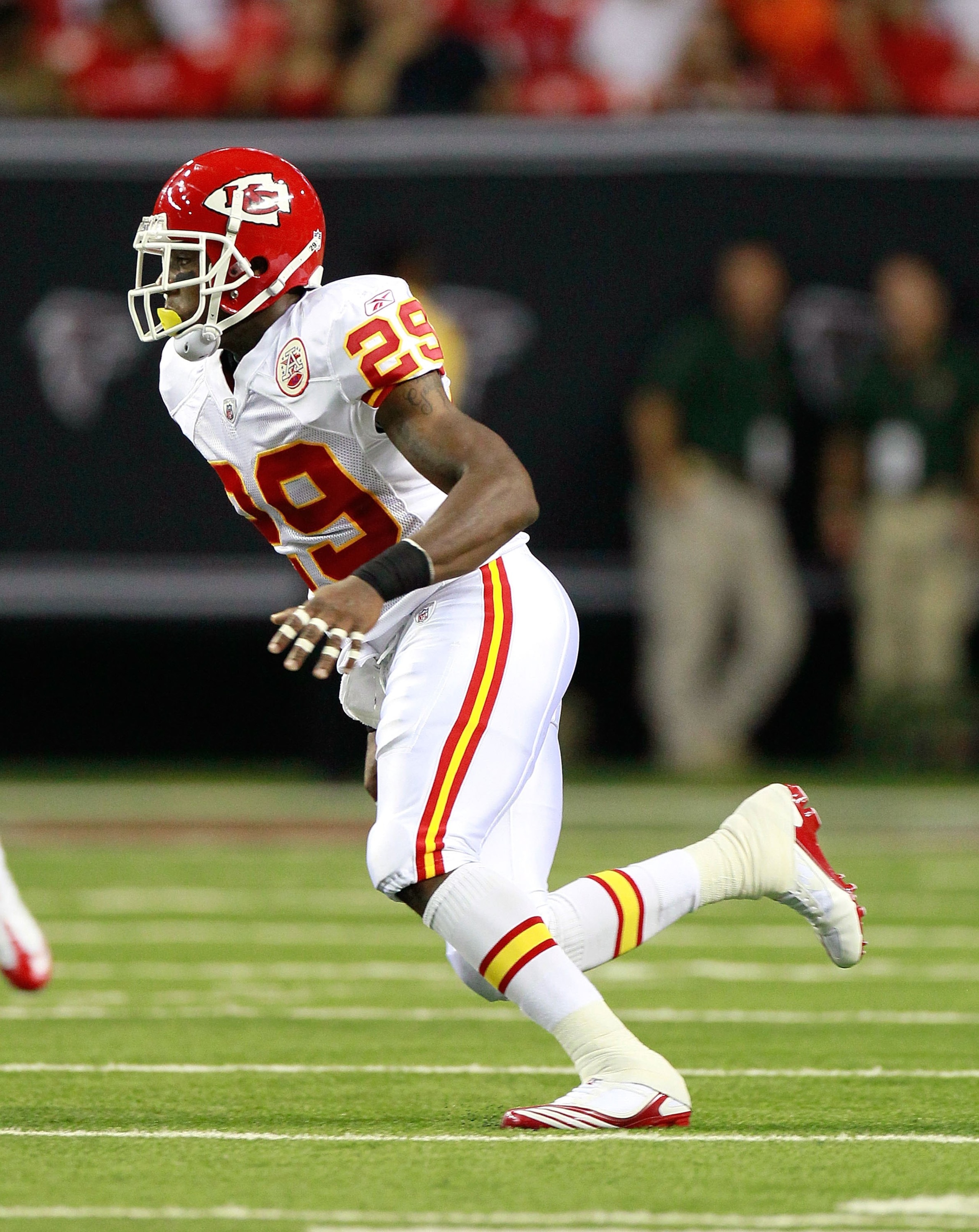 ATLANTA - AUGUST 13:  Eric Berry #29 of the Kansas City Chiefs against the Atlanta Falcons at Georgia Dome on August 13, 2010 in Atlanta, Georgia.  (Photo by Kevin C. Cox/Getty Images)
