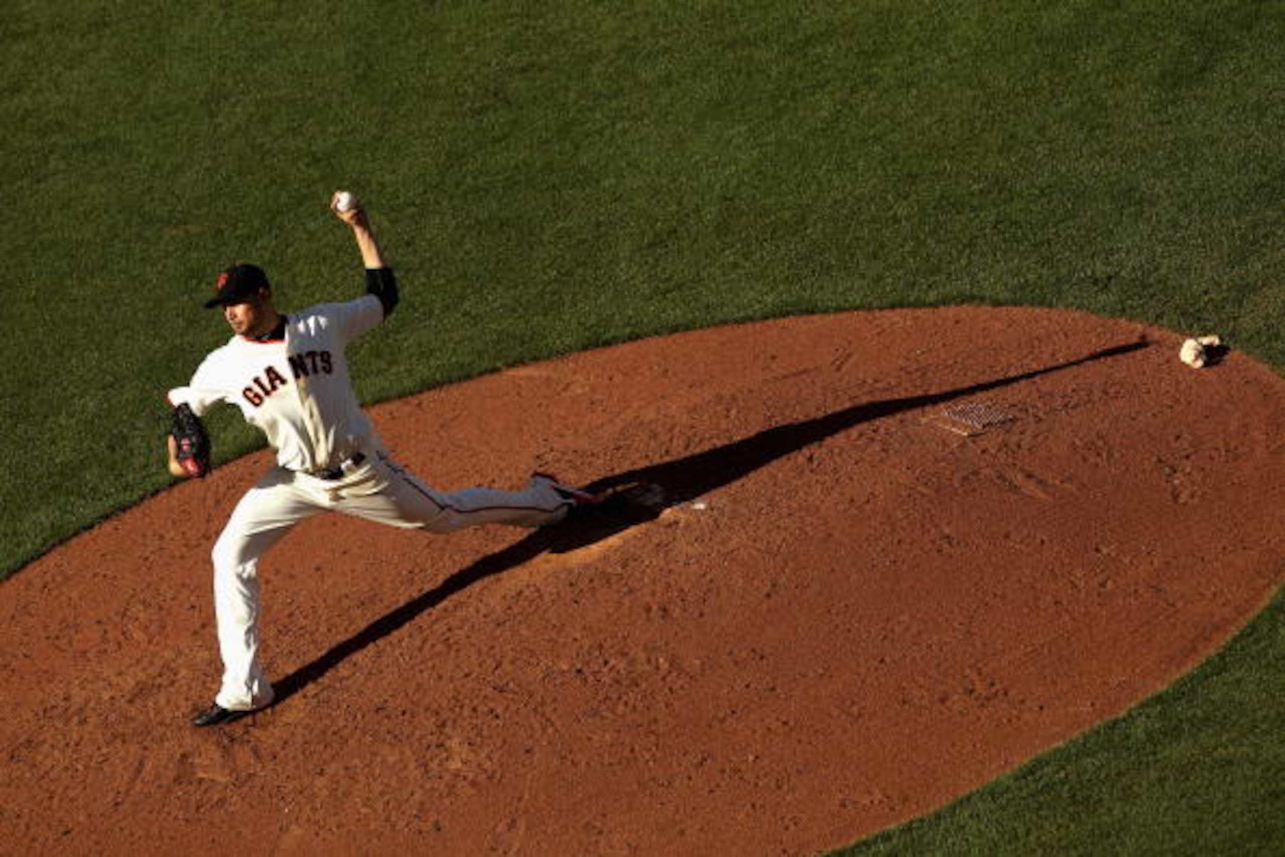 SAN FRANCISCO - JULY 28:  Jonathan Sanchez #57 of the San Francisco Giants pitches against the Florida Marlins at AT&T Park on July 28, 2010 in San Francisco, California.  (Photo by Ezra Shaw/Getty Images)