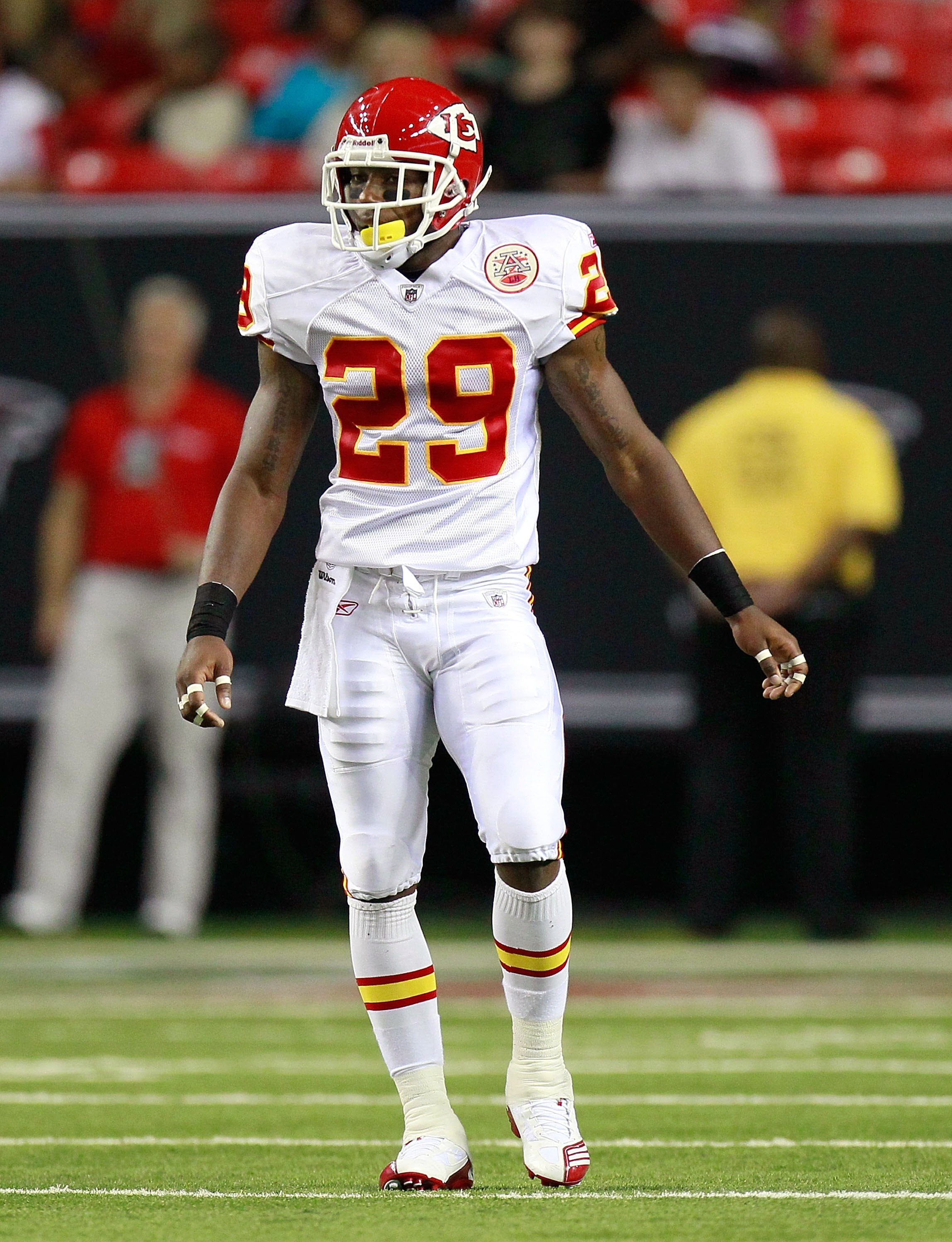 ATLANTA - AUGUST 13:  Eric Berry #29 of the Kansas City Chiefs against the Atlanta Falcons at Georgia Dome on August 13, 2010 in Atlanta, Georgia.  (Photo by Kevin C. Cox/Getty Images)