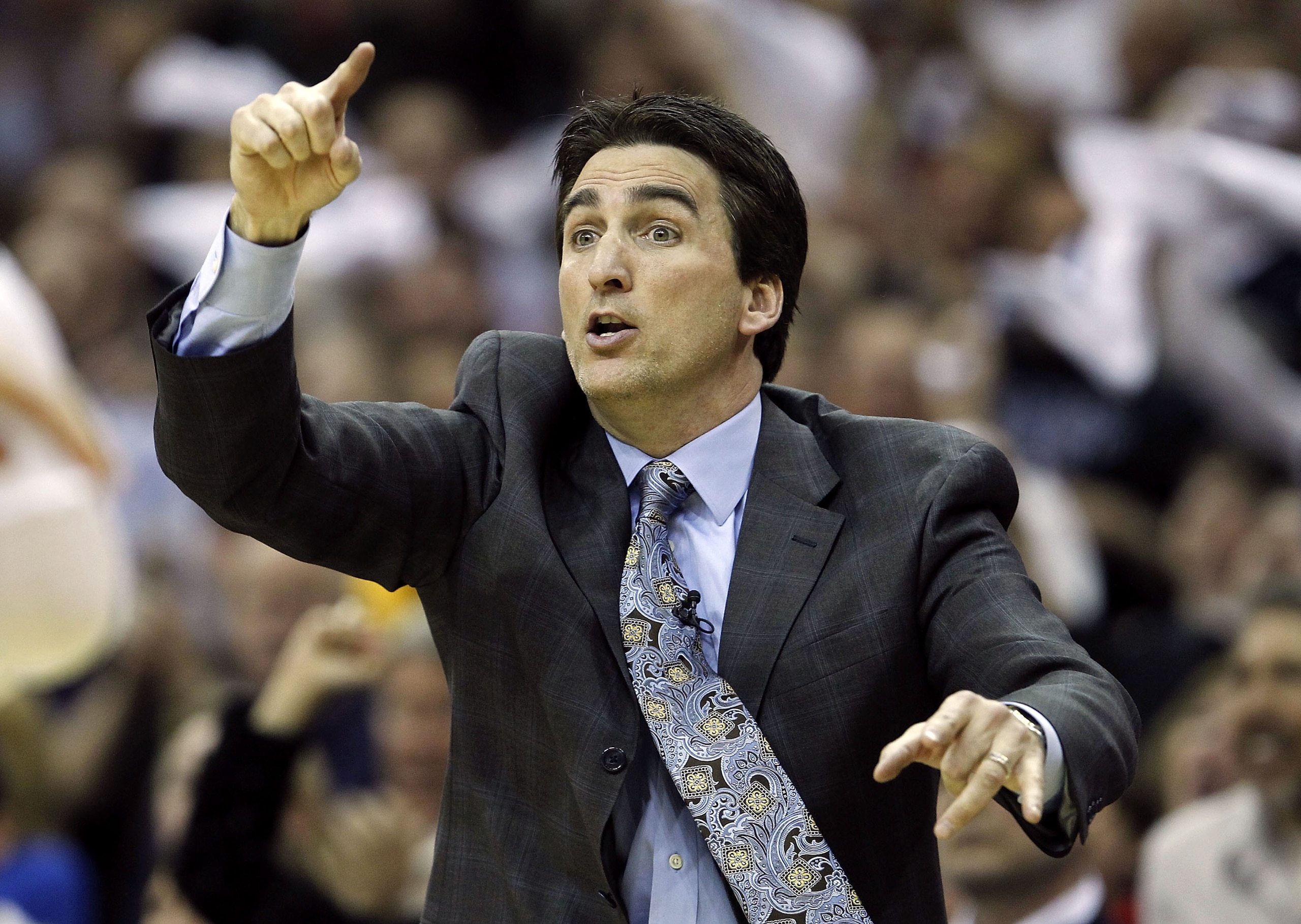 CLEVELAND - APRIL 19: Head coach Vinny Del Negro of the Chicago Bulls reacts while playing the Cleveland Cavaliers in Game Two of the Eastern Conference Quarterfinals during the 2010 NBA Playoffs at Quicken Loans Arena on April 19, 2010 in Cleveland, Ohio CLEVELAND - APRIL 19: Head coach Vinny Del Negro of the Chicago Bulls reacts while playing the Cleveland Cavaliers in Game Two of the Eastern Conference Quarterfinals during the 2010 NBA Playoffs at Quicken Loans Arena on April 19, 2010 in Cleveland, Ohio