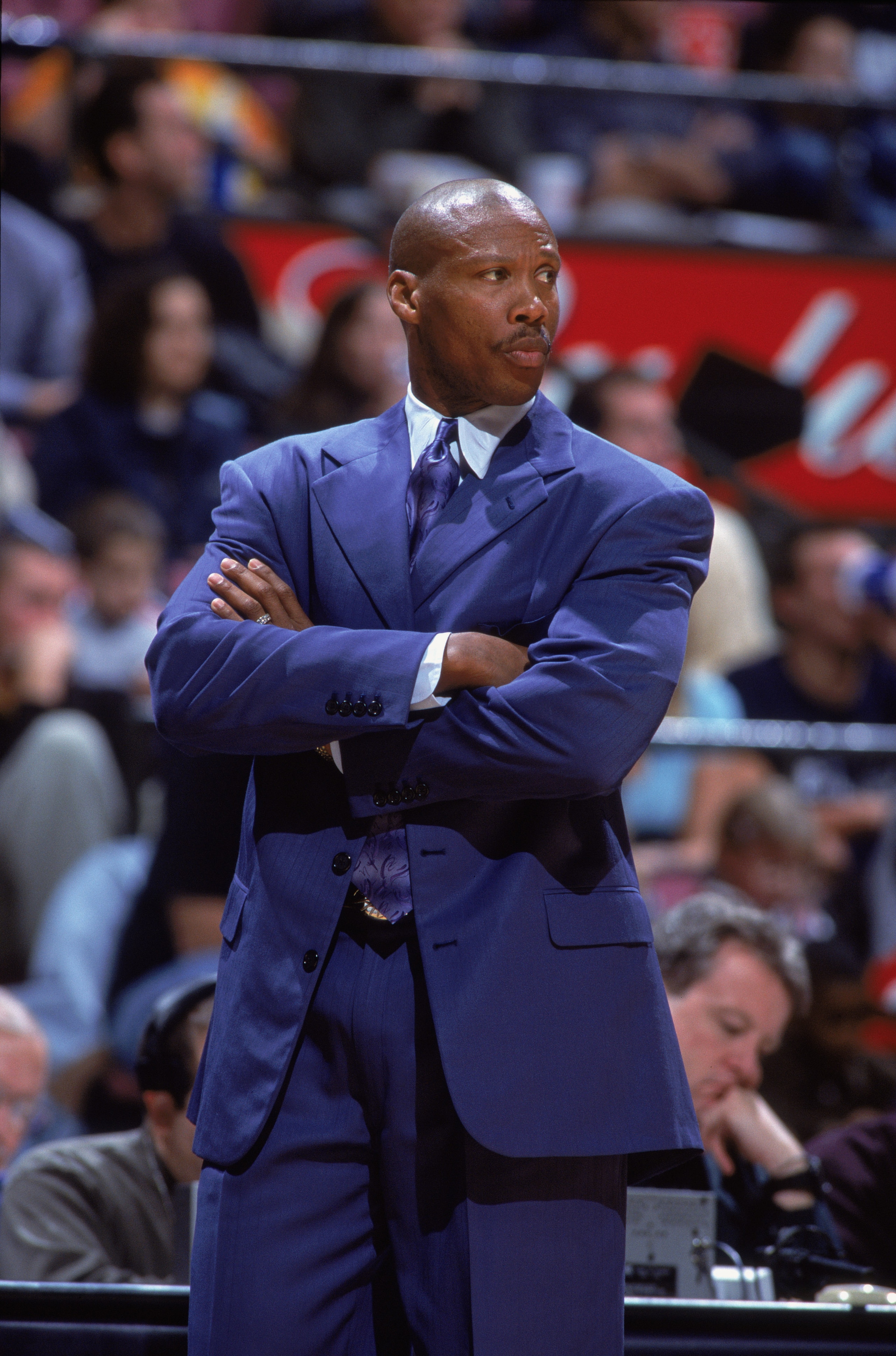 10 Nov 2001: Head Coach Byron Scott of the New Jersey Nets looks on against the Cleveland Cavaliers during the NBA game at the Continental Airlines Arena in East Rutherford, New Jersey. The Nets edged the Cavaliers 87-84. Mandatory Credit: Al Bello/G 10 Nov 2001: Head Coach Byron Scott of the New Jersey Nets looks on against the Cleveland Cavaliers during the NBA game at the Continental Airlines Arena in East Rutherford, New Jersey. The Nets edged the Cavaliers 87-84. Mandatory Credit: Al Bello/G