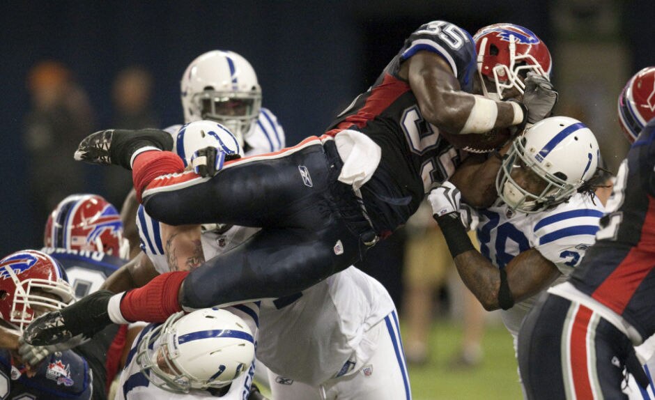 Joique Bell dives high to score on this plunge vs the Colts