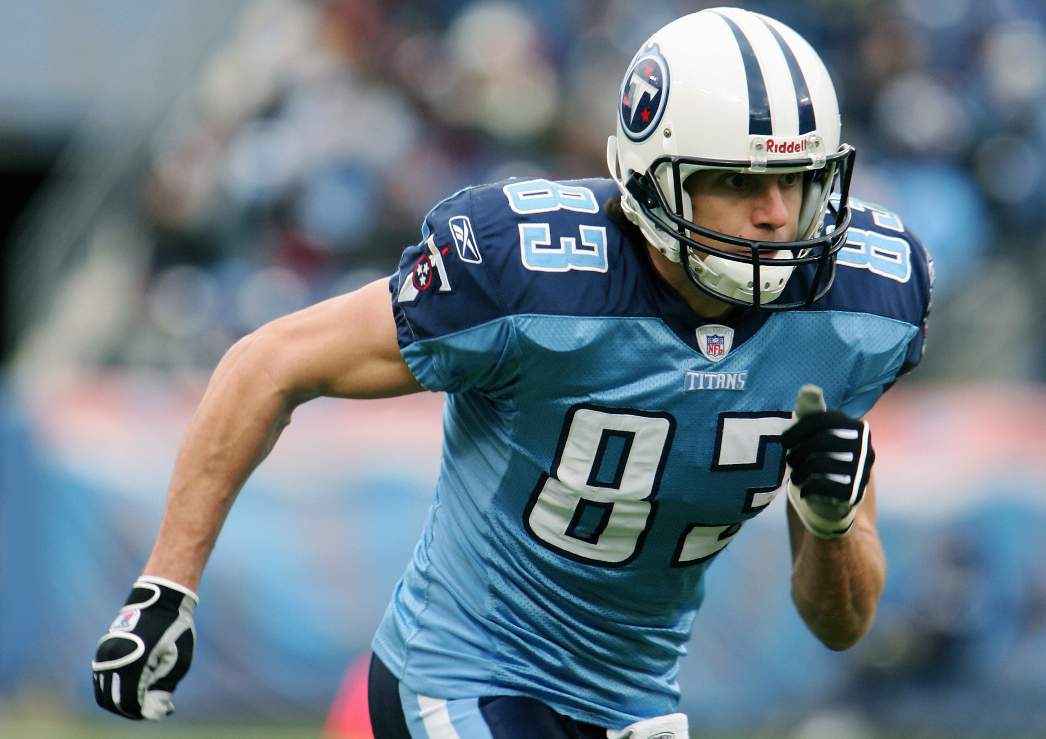 NASHVILLE, TN - DECEMBER 11:  Drew Bennett #83 of the Tennessee Titans stands on the field during the game with the Houston Texans on December 11, 2005 at the Coliseum in Nashville, Tennessee. The Titans won 13-10. (Photo by Scott Halleran/Getty Images)