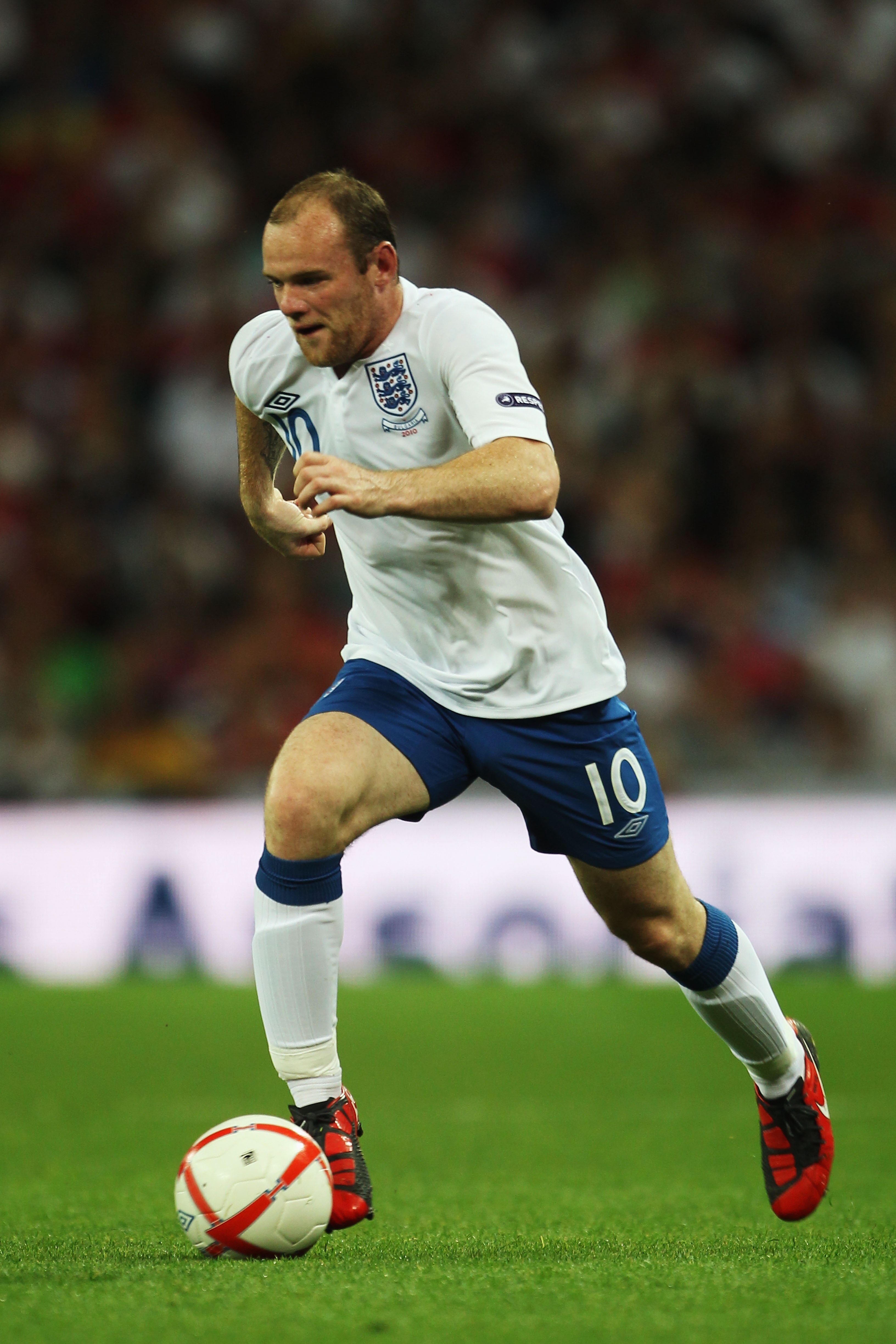 LONDON, ENGLAND - SEPTEMBER 03:  Wayne Rooney of England is seen during the UEFA EURO 2012 Group G Qualifying match between England and Bulgaria at Wembley Stadium on September 3, 2010 in London, England.  (Photo by Bryn Lennon/Getty Images)