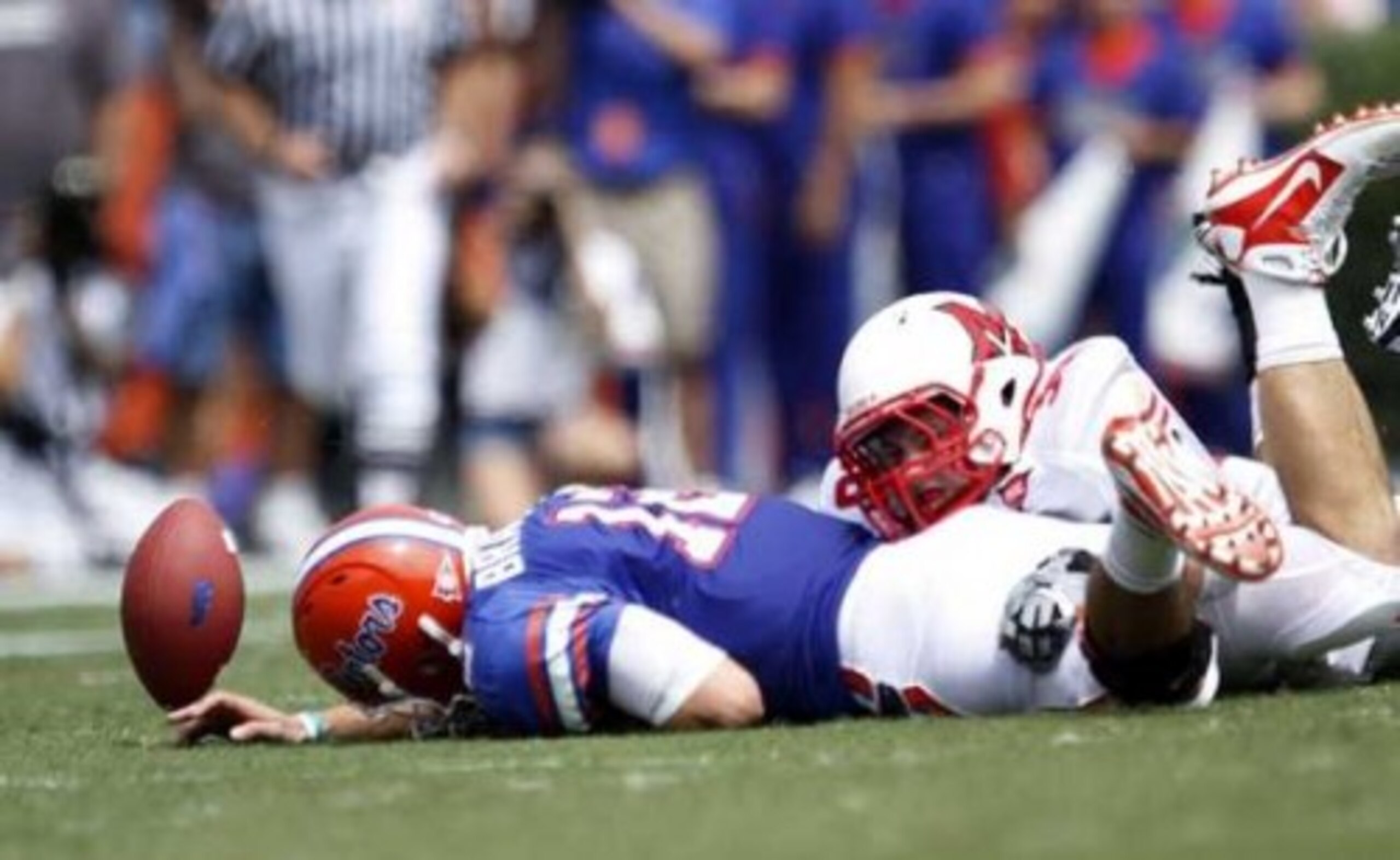 Redshirt John Brantley had a tough afternoon in the Gators' 34-12 victory Saturday.