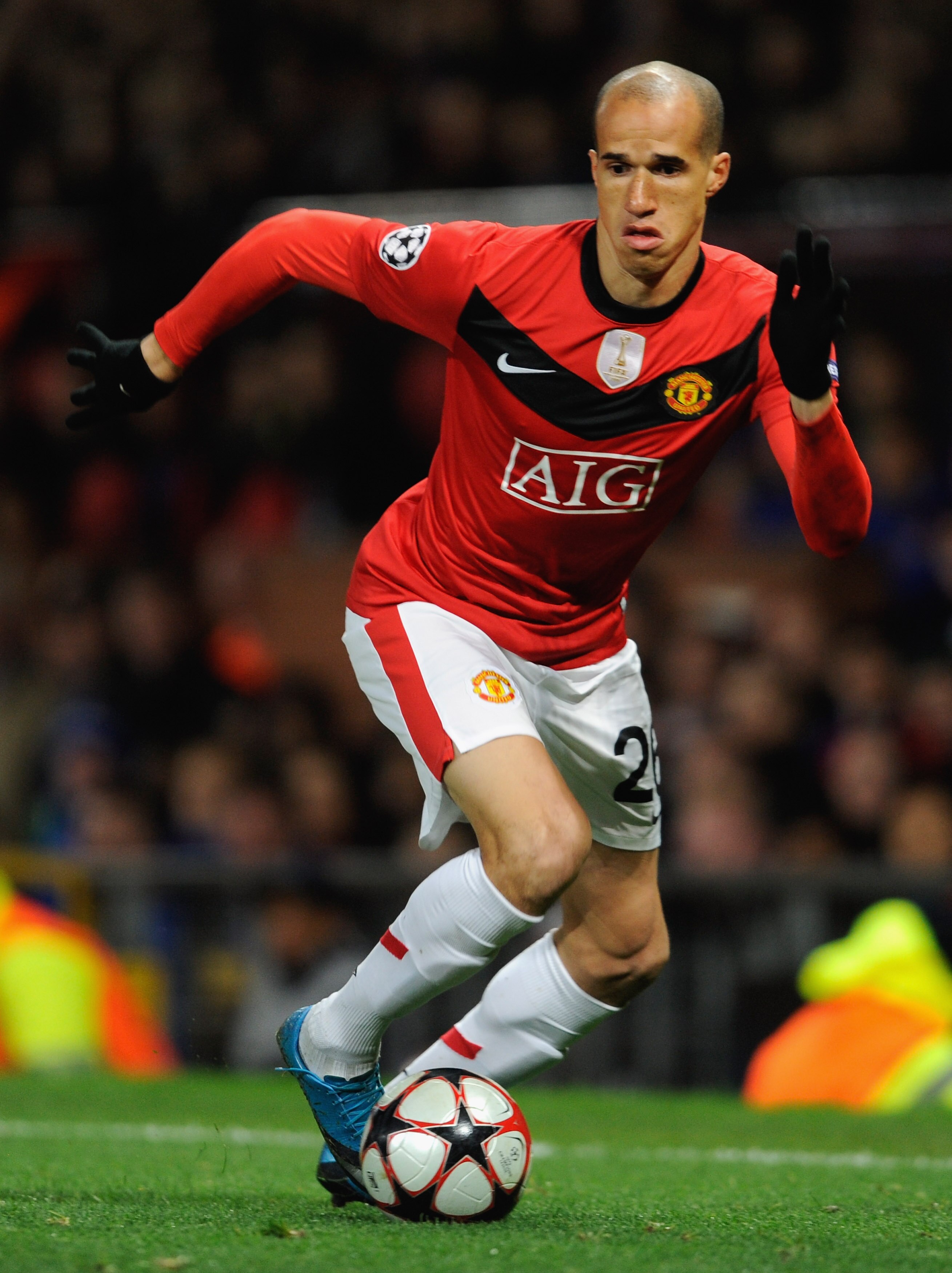 MANCHESTER, ENGLAND - NOVEMBER 03:  Gabriel Obertan of Manchester United in action during the UEFA Champions League Group B match between Manchester United and CSKA Moscow at Old Trafford on November 3, 2009 in Manchester, England.  (Photo by Michael Rega