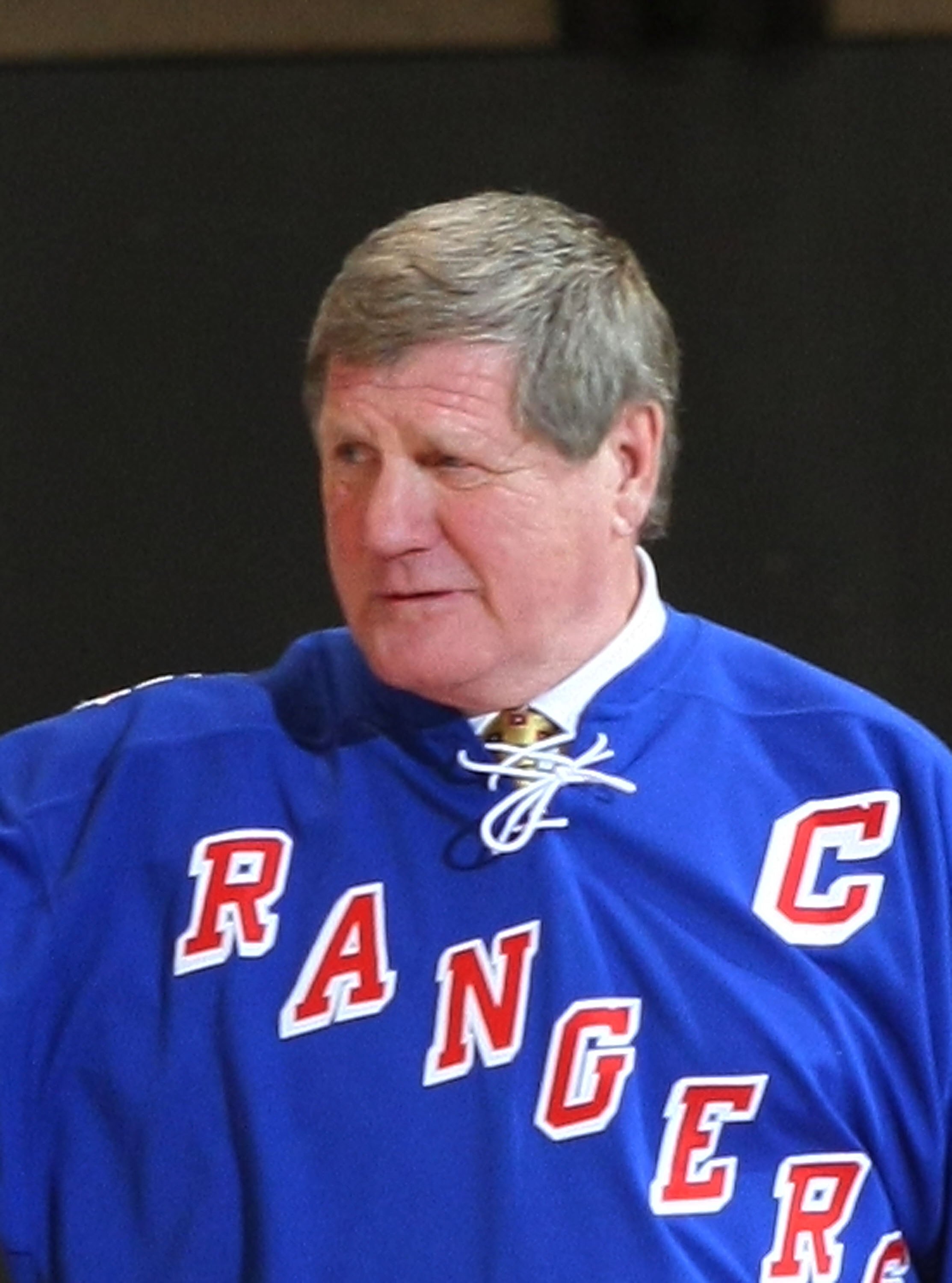 NEW YORK - FEBRUARY 22: Former New York Ranger Vic Hadfield attends the ceremony honoring Andy Bathgate and Harry Howell prior to the game between the Toronto Maple Leafs and the New York Rangers on February 22, 2009 at Madison Square Garden in New York C