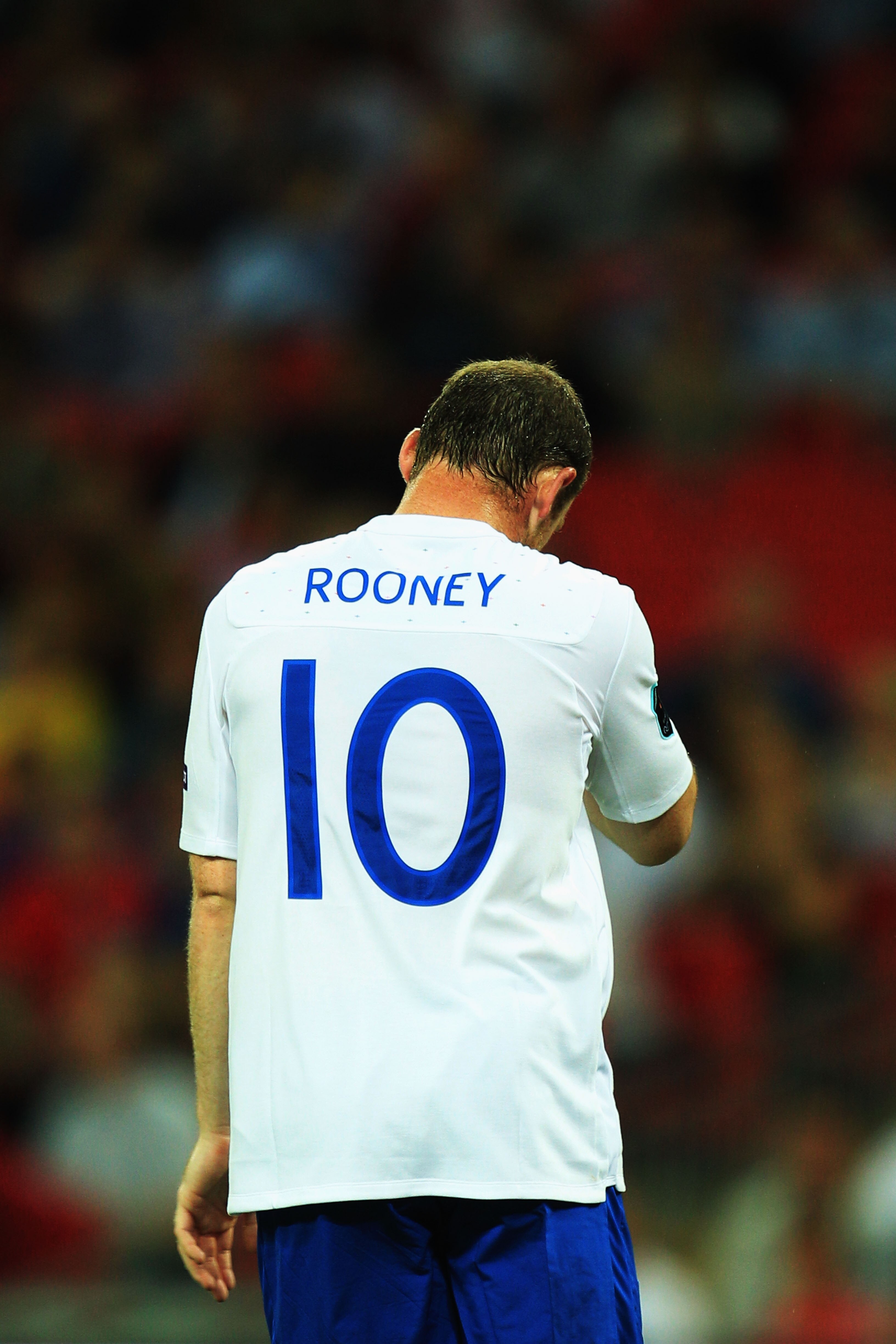 LONDON, ENGLAND - SEPTEMBER 03:  Wayne Rooney of England is seen during the UEFA EURO 2012 Group G Qualifying match between England and Bulgaria at Wembley Stadium on September 3, 2010 in London, England.  (Photo by Mark Thompson/Getty Images)