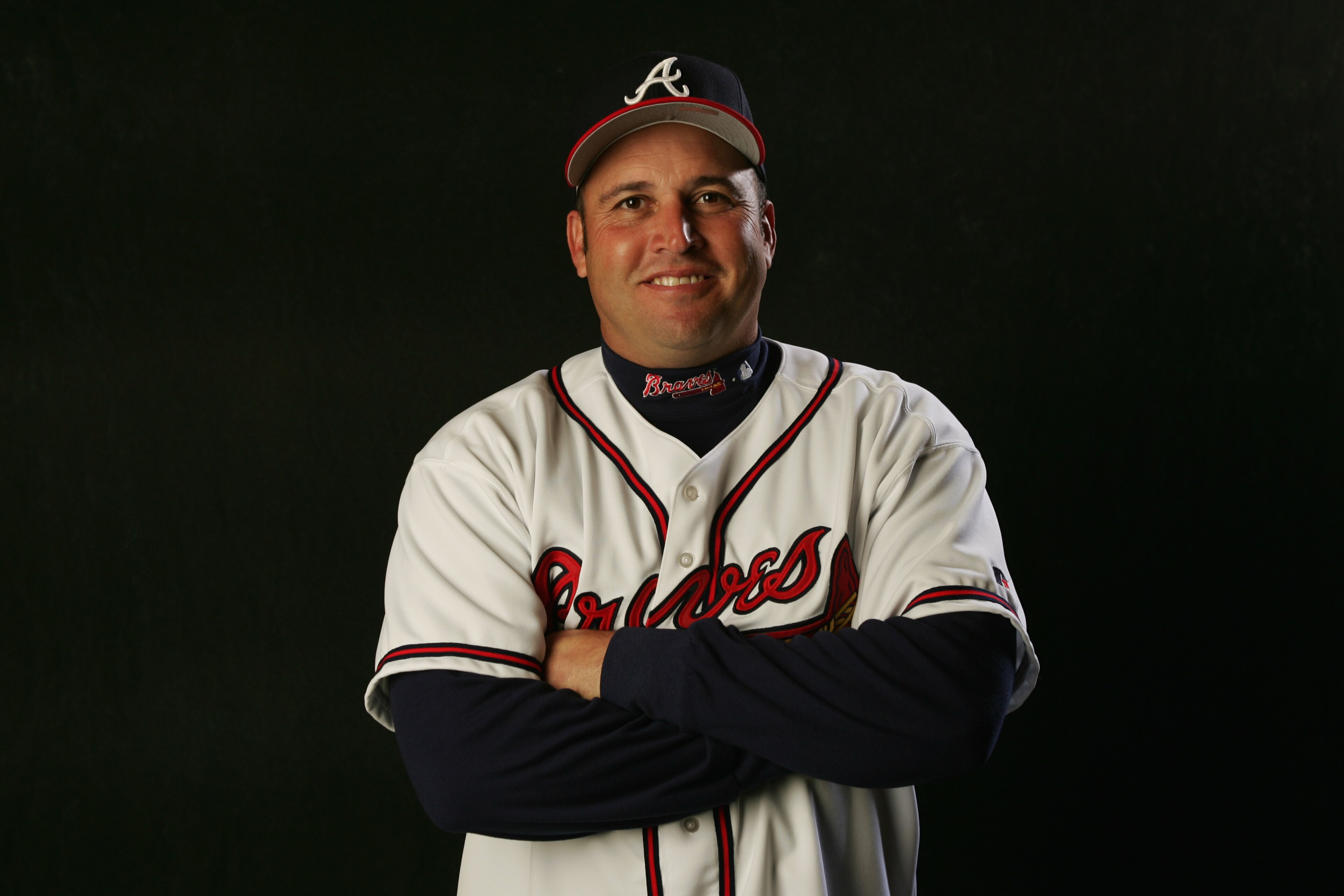 KISSIMMEE, FL - FEBRUARY 28:  Third Base Coach Fredi Gonzalez of the Atlanta Braves poses for a portrait during photo day at Cracker Jack Stadium on February 28, 2005 in Kissimmee, Florida. (Photo by Doug Pensinger/Getty Images)