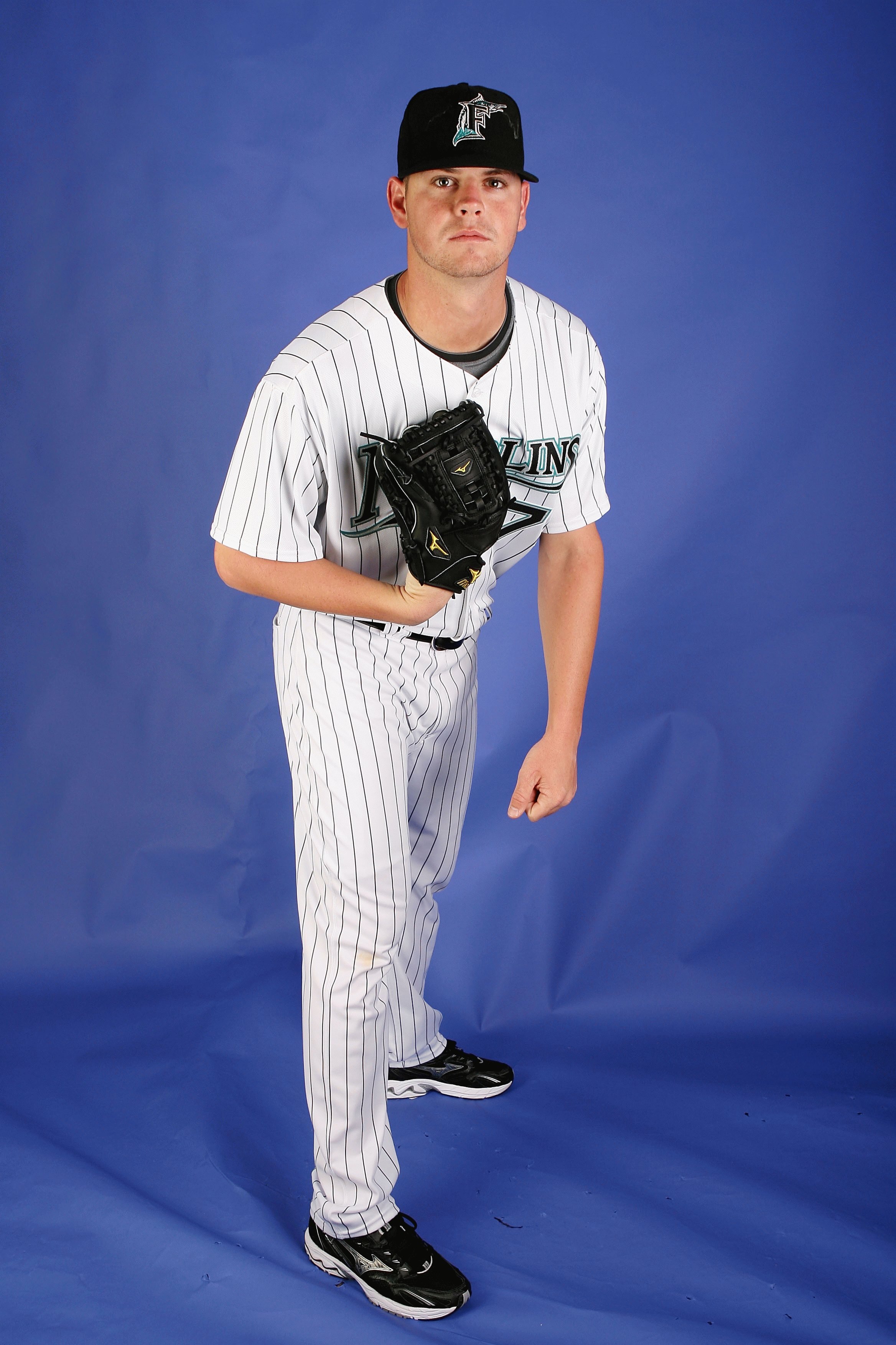 JUPITER, FL - FEBRUARY 22:  Sean West #79 of the Florida Marlins poses during photo day at Roger Dean Stadium on February 22, 2009 in Jupiter, Florida.  (Photo by Doug Benc/Getty Images)