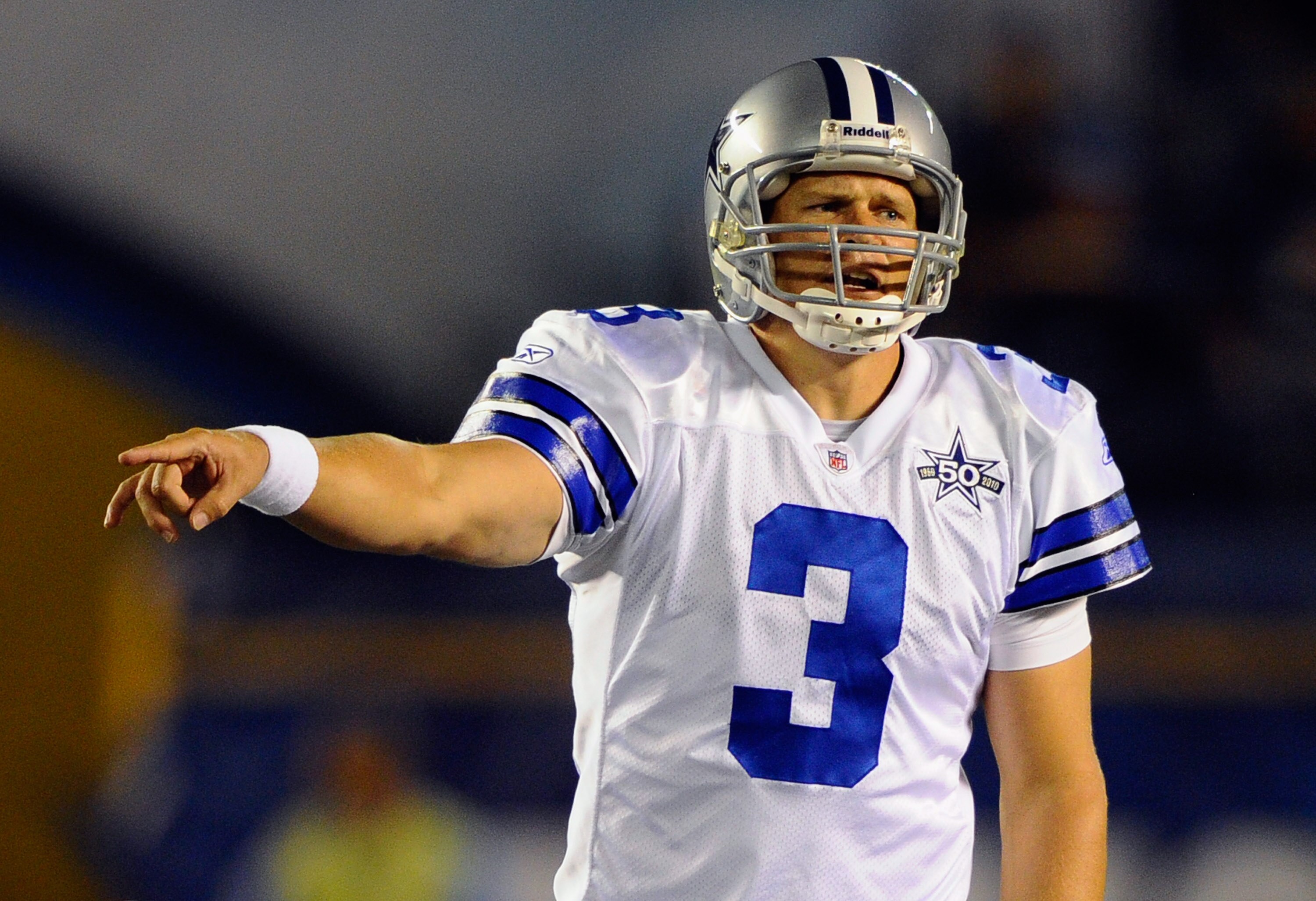 SAN DIEGO - AUGUST 21: Quarterback Jon Kitna #3 of the Dallas Cowboys in action during the pre-season NFL football game against San Diego Chargers at Qualcomm Stadium on August 21, 2010 in San Diego, California.  (Photo by Kevork Djansezian/Getty Images)